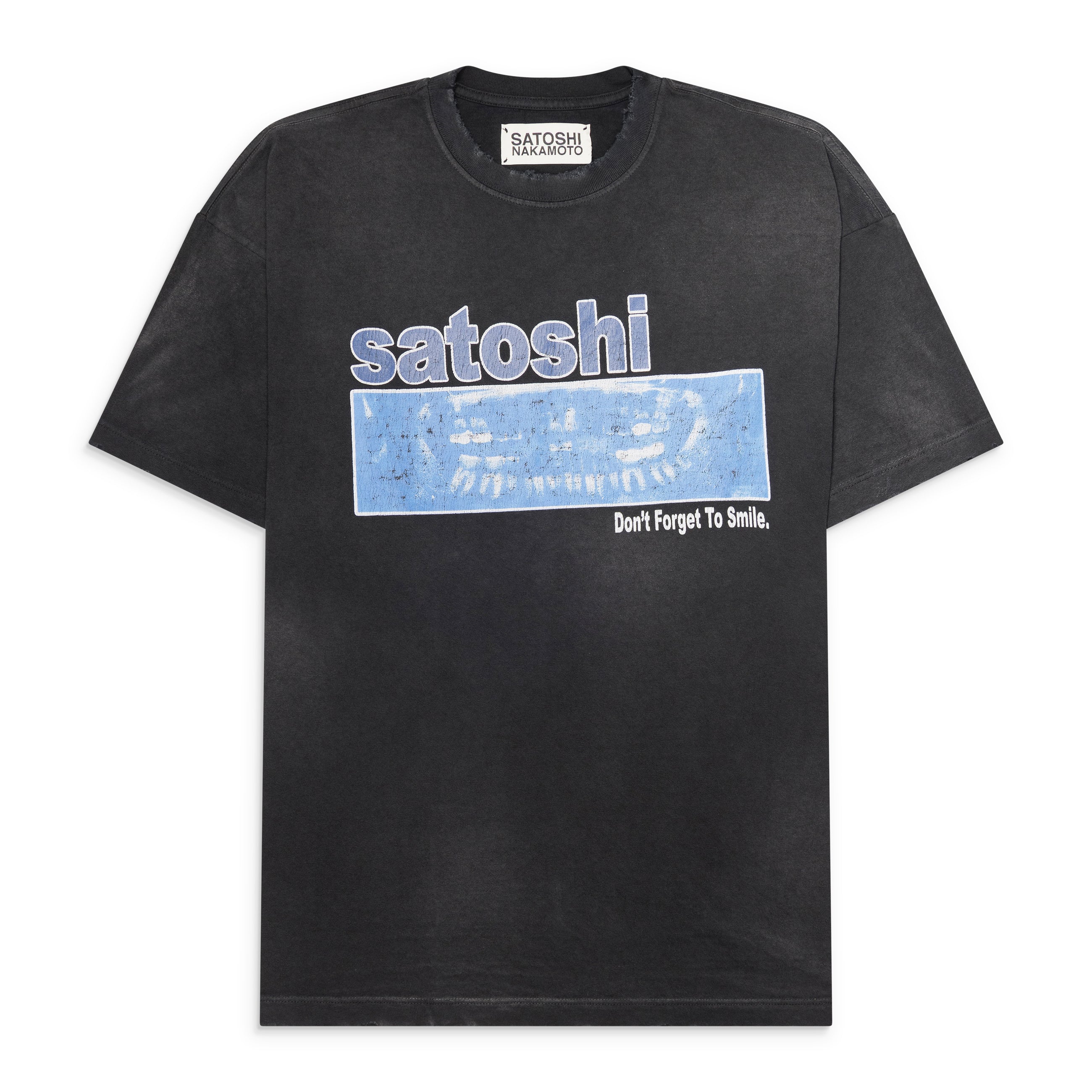 Satoshi Nakamoto Don'T Forget To Smile Tee Black