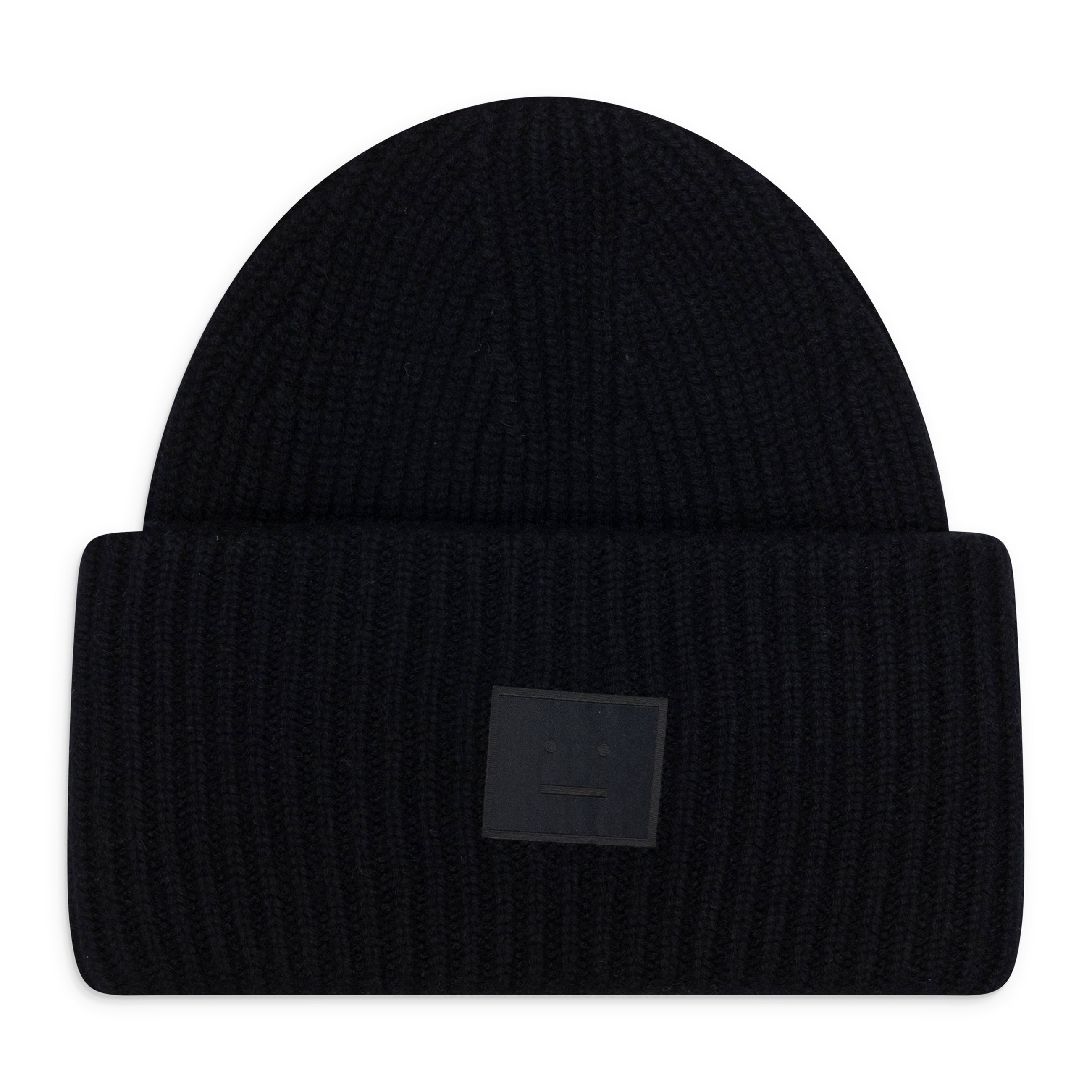 Acne Studios Face Logo Beanie Black