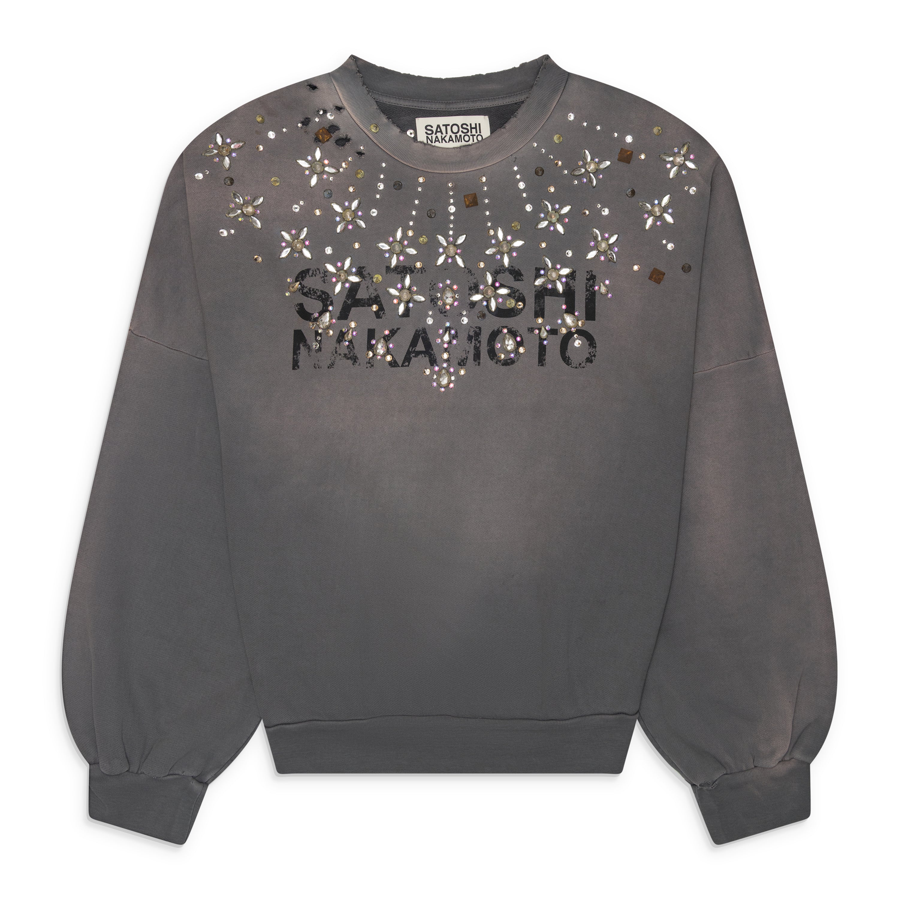 Satoshi Nakamoto Crystal Castle Crewneck Grey