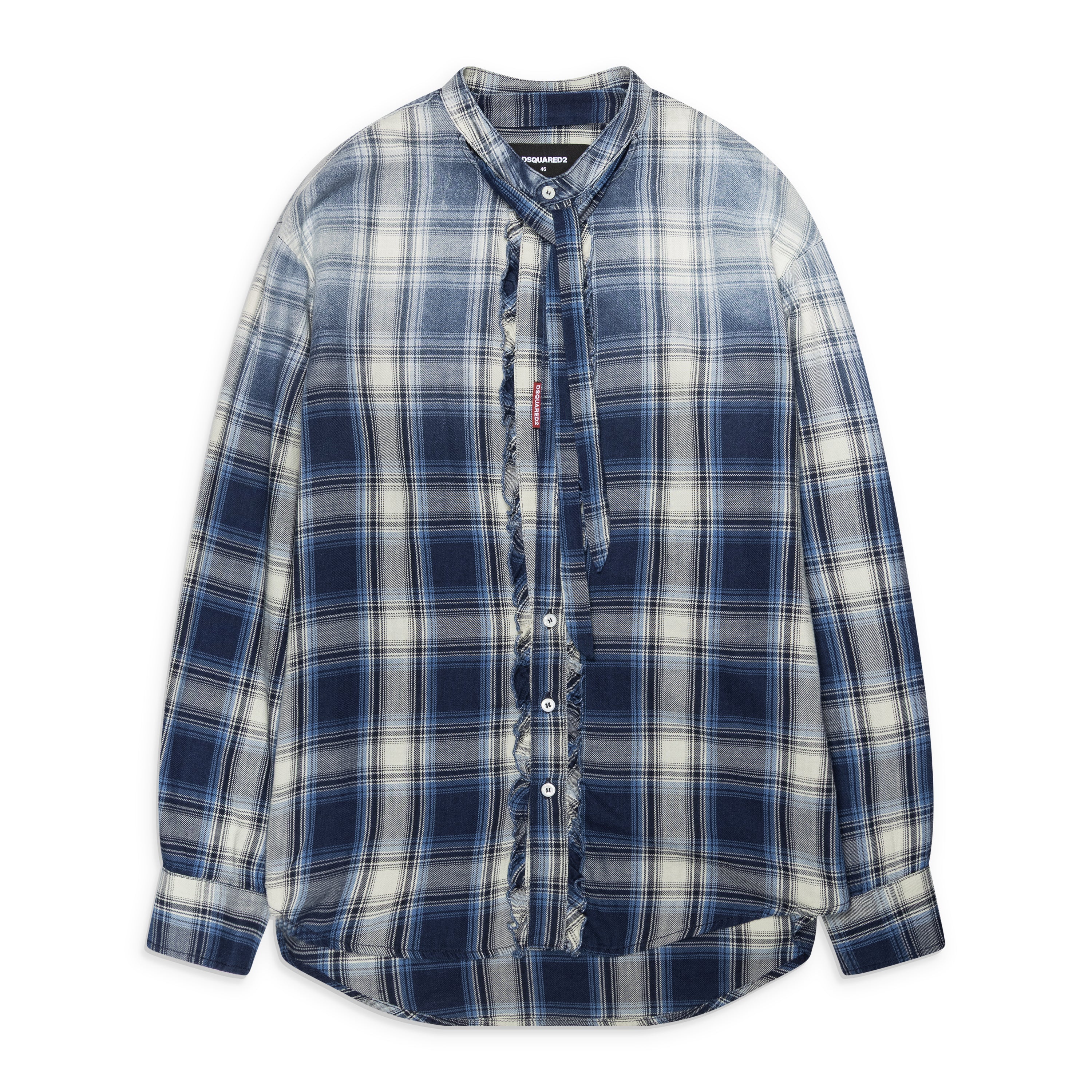 Dsquared2 Plaid Ruffles Shirt Multicolor