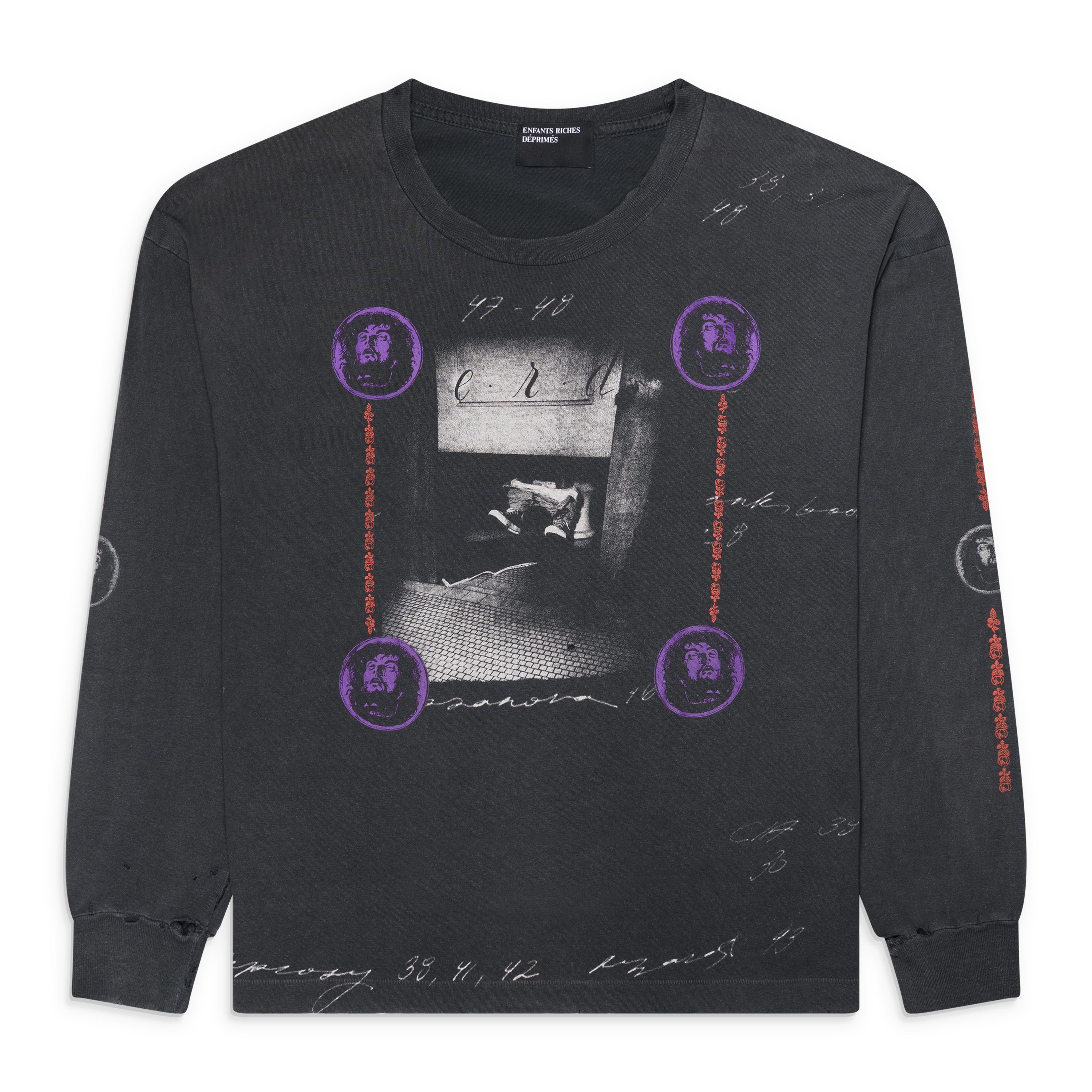 Enfants Riches Deprimes Bathroom Stall Ls T-Shirt Vintage Black