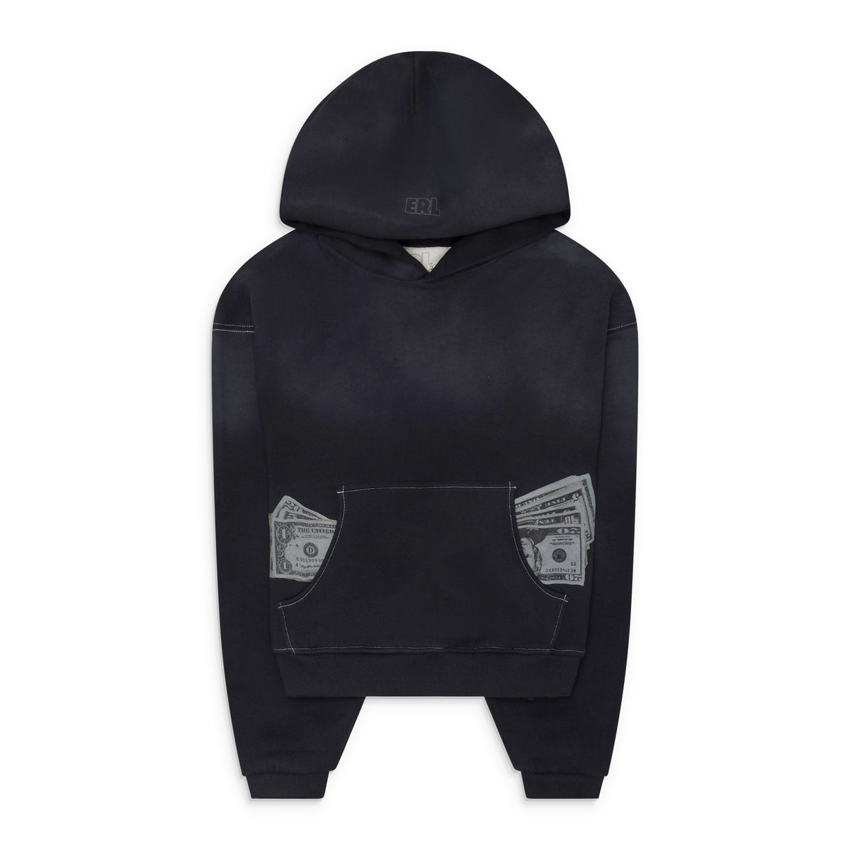 ERL Unisex Money Hoodie Knit Black