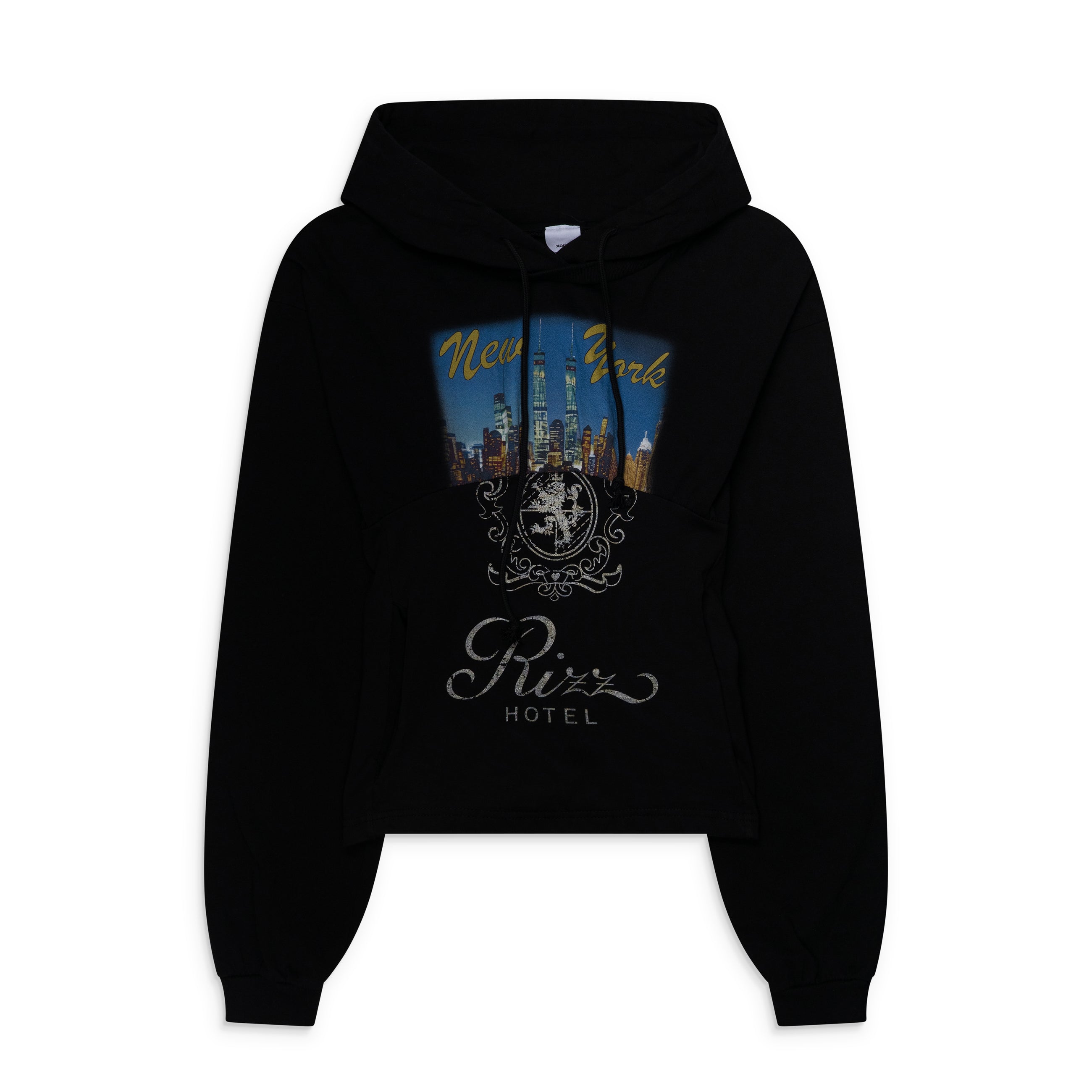 Protocol Index Reconstructed Hourglass Hoodie Black