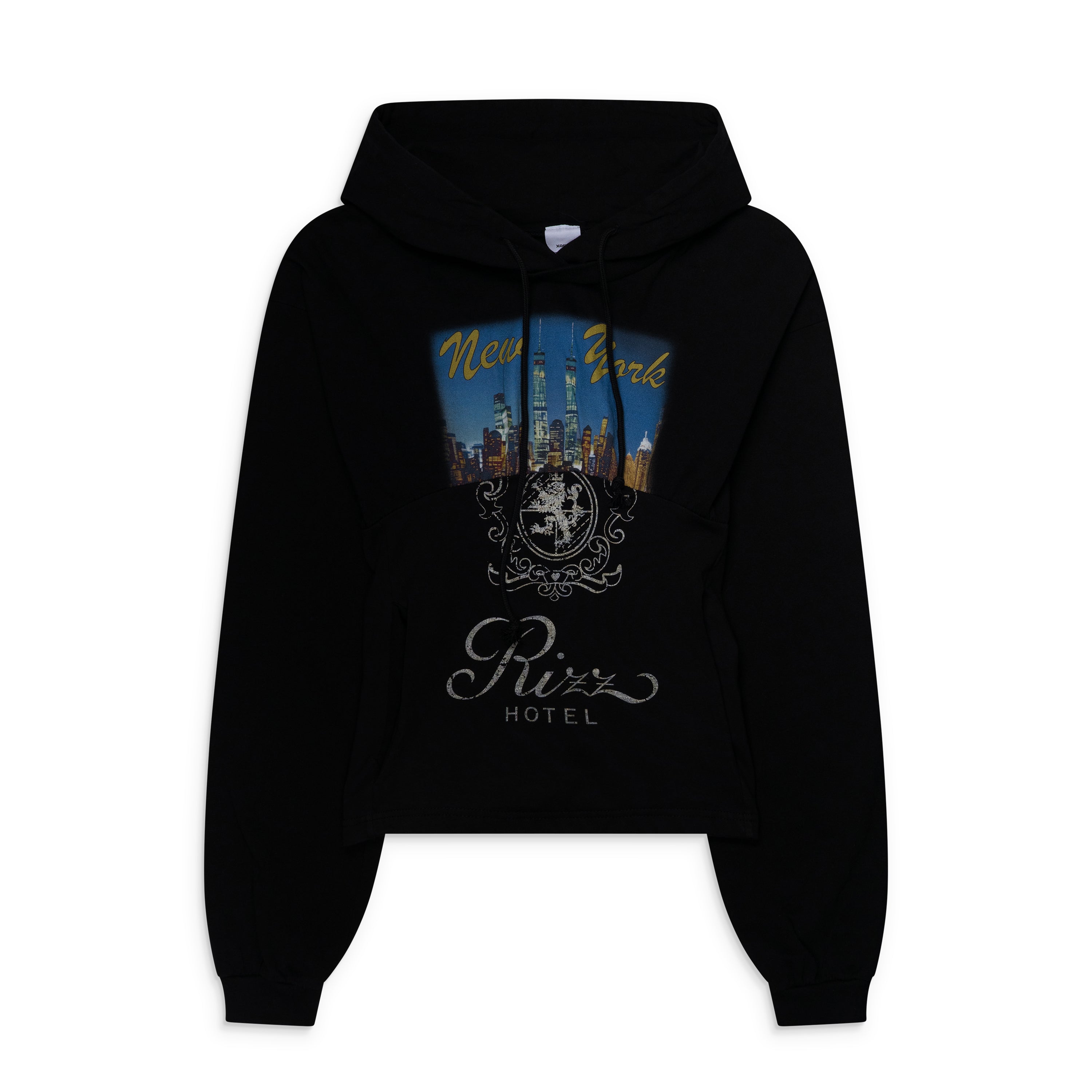 Protocol Index Reconstructed Hourglass Hoodie Black