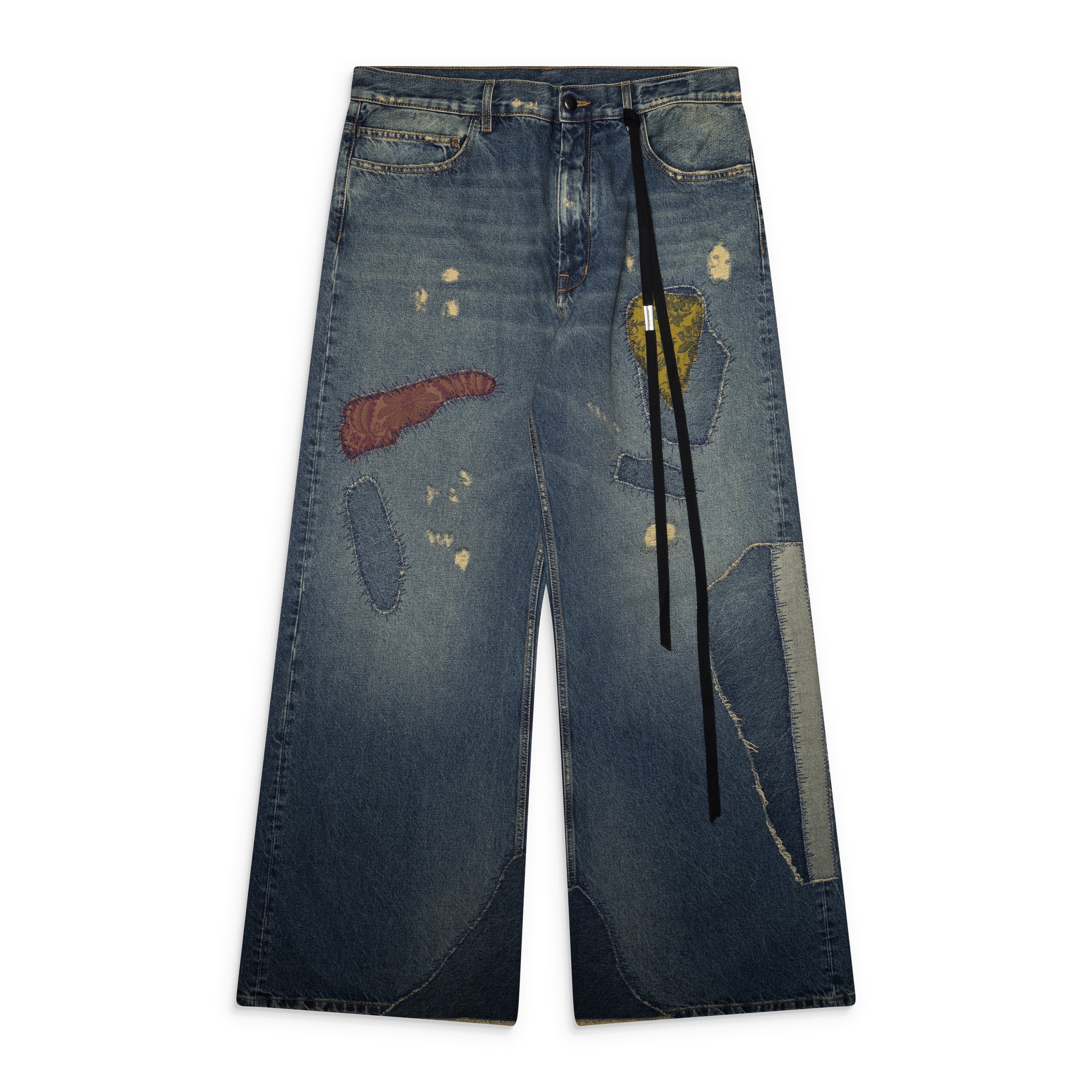 Ann Demeulemeester Blue 5-Pocket Relaxed Flared Trousers