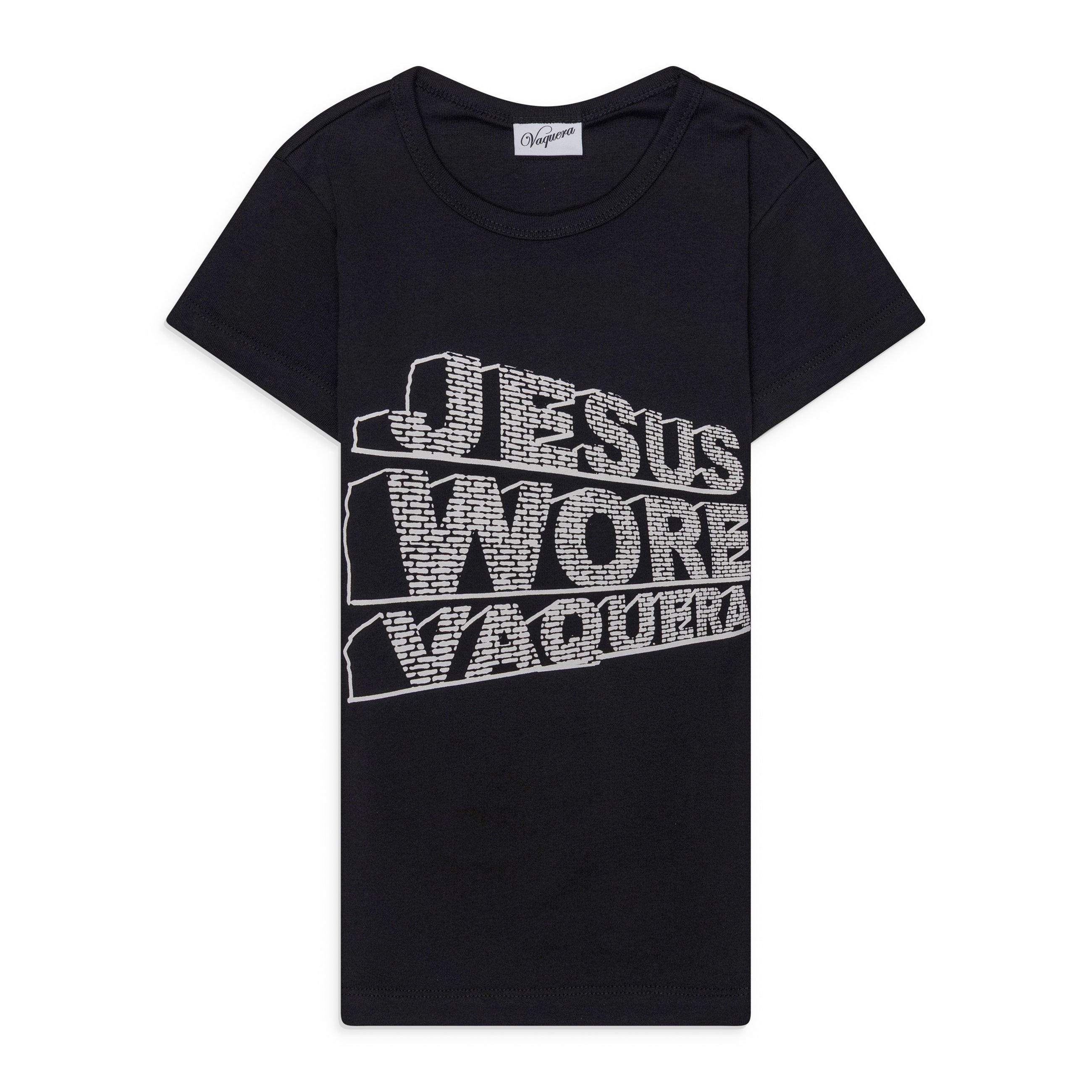 Vaquera Women Jesus Wore Vaquera Baby Tee Knit Black