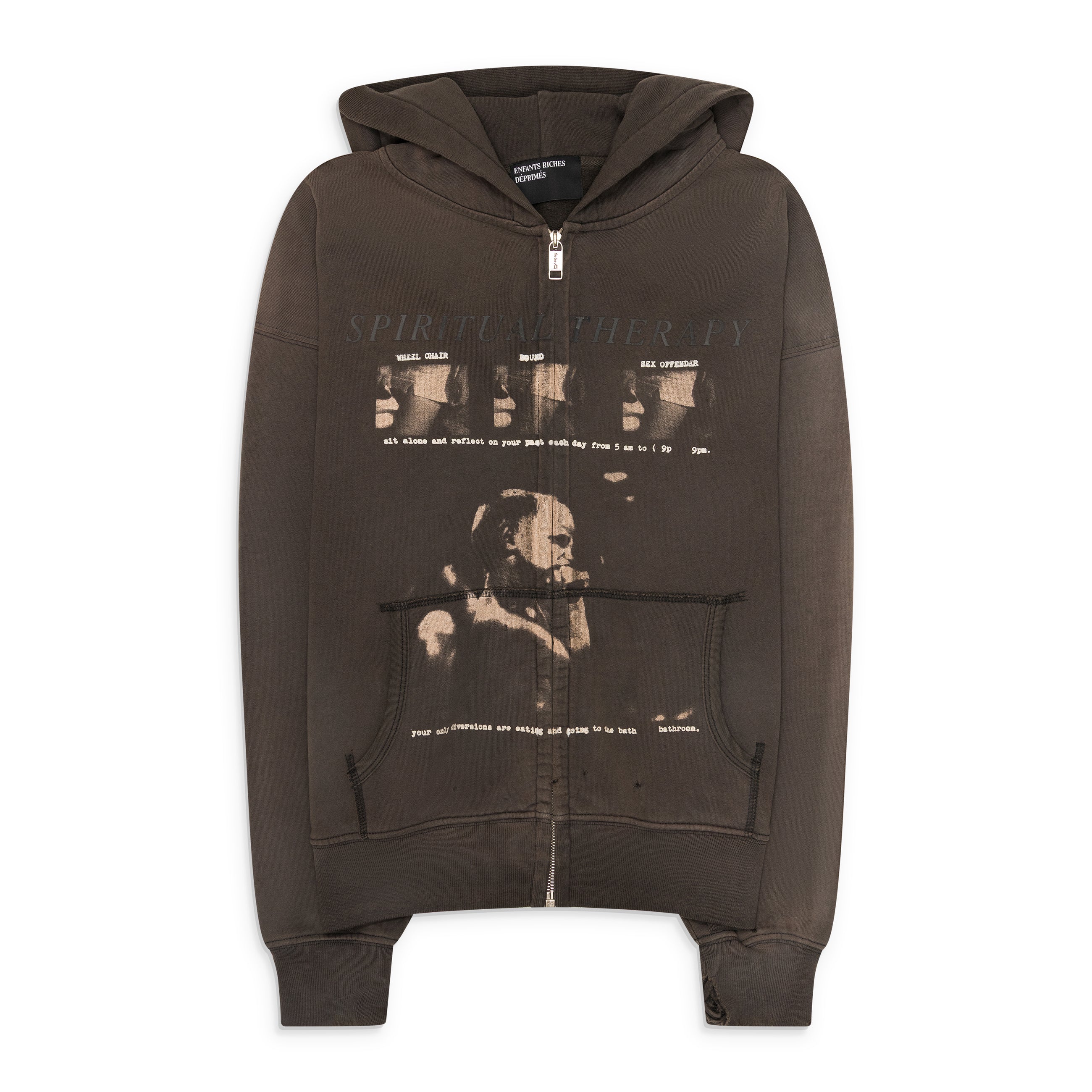 Enfants Riches Deprimes Spiritual Therapy Zip Up Hoodie Black