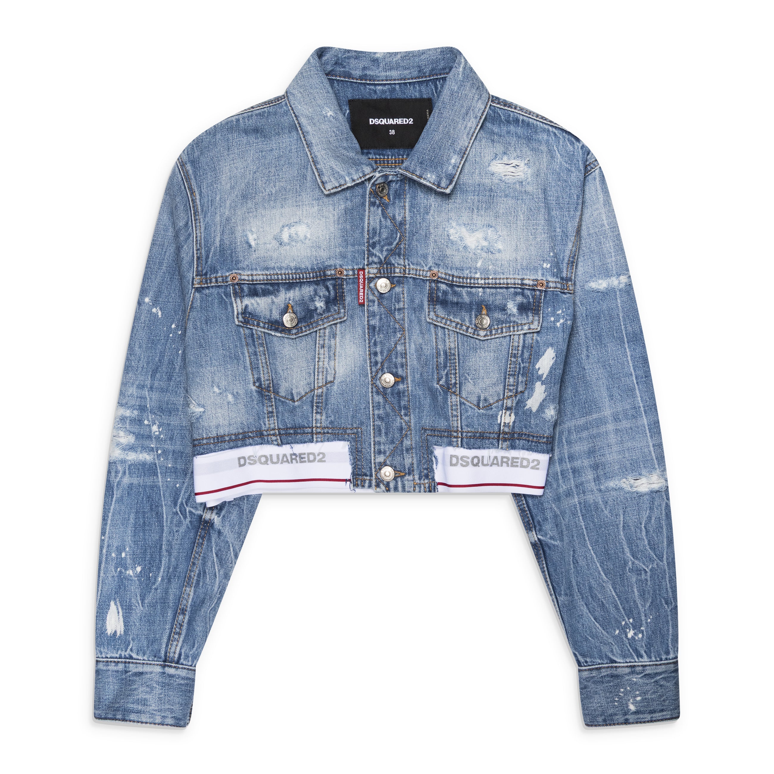 Dsquared2 Undle Boxy Jean Jacket Blue