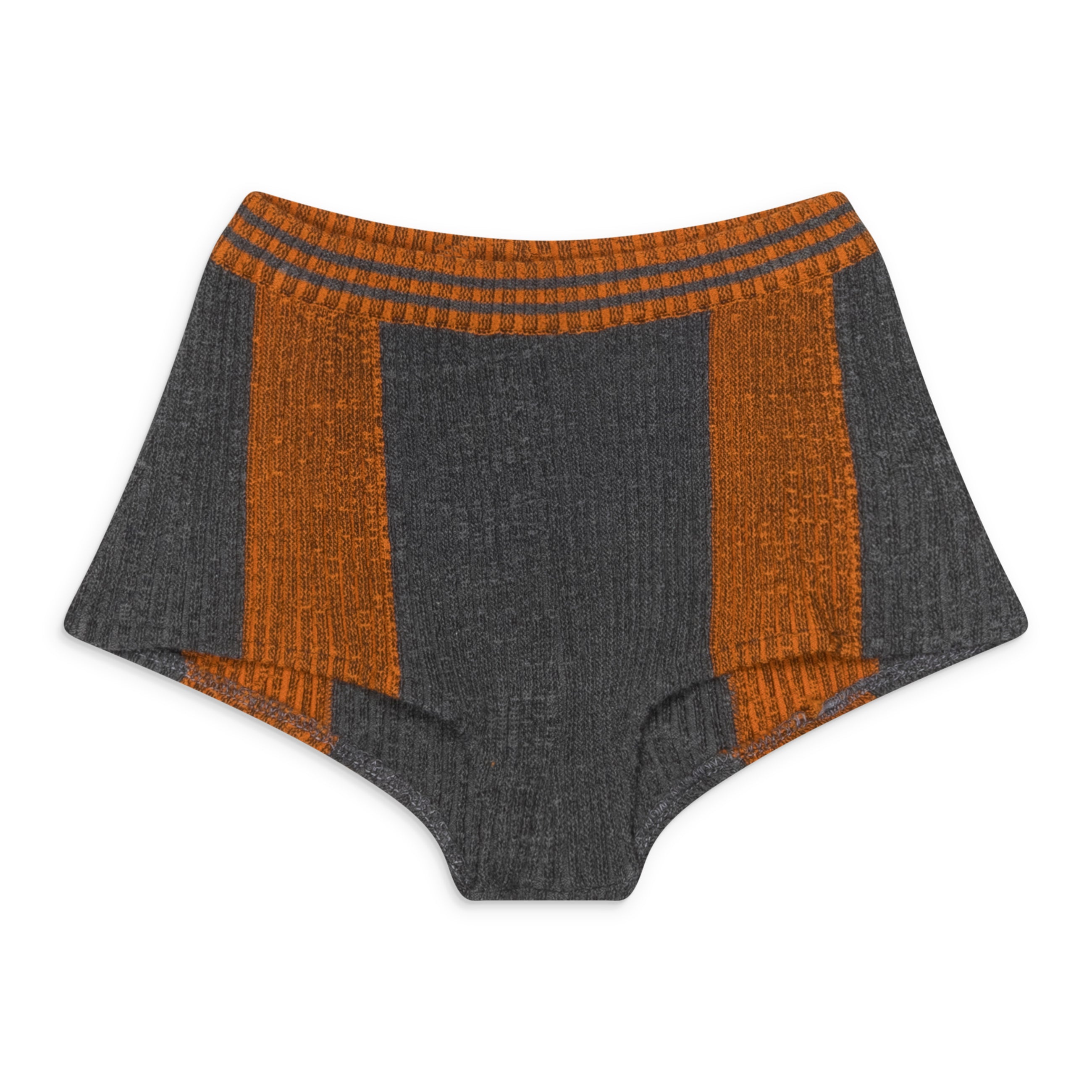Ottolinger Grey / Orange Textured Knit Team Shorts Multicolor