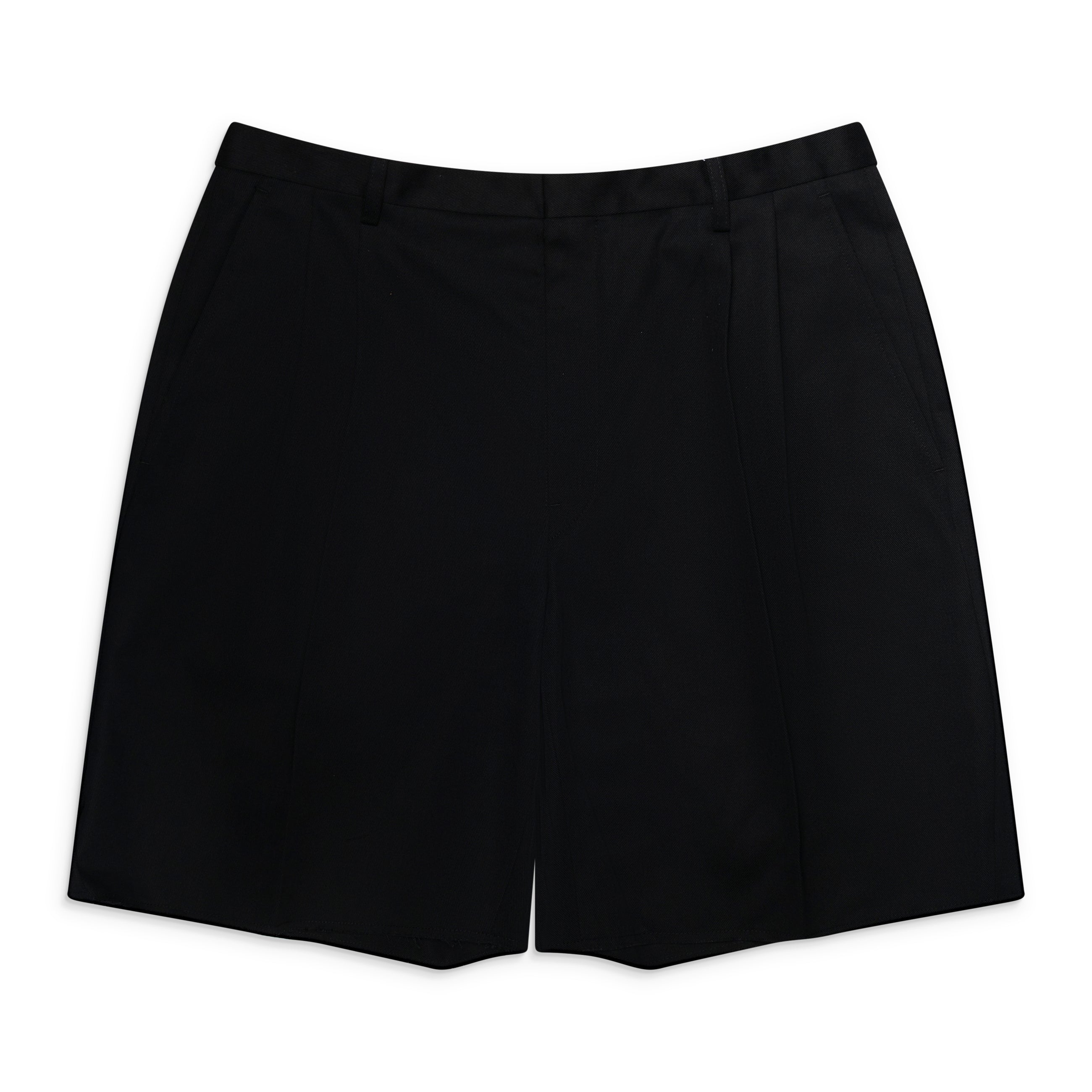 Maison Margiela Pleated Cotton Shorts Black