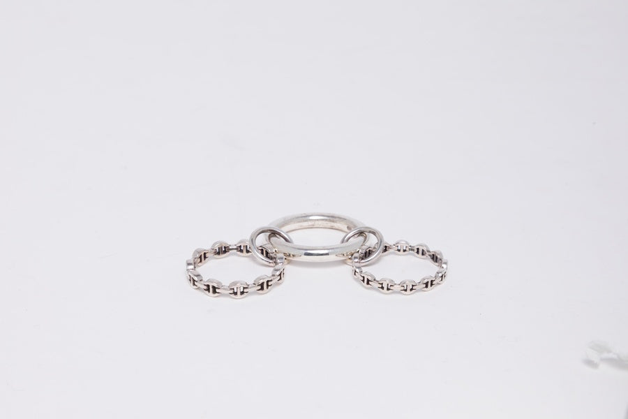 Hoorsenbuhs Dame Tri-Link Ring Silver