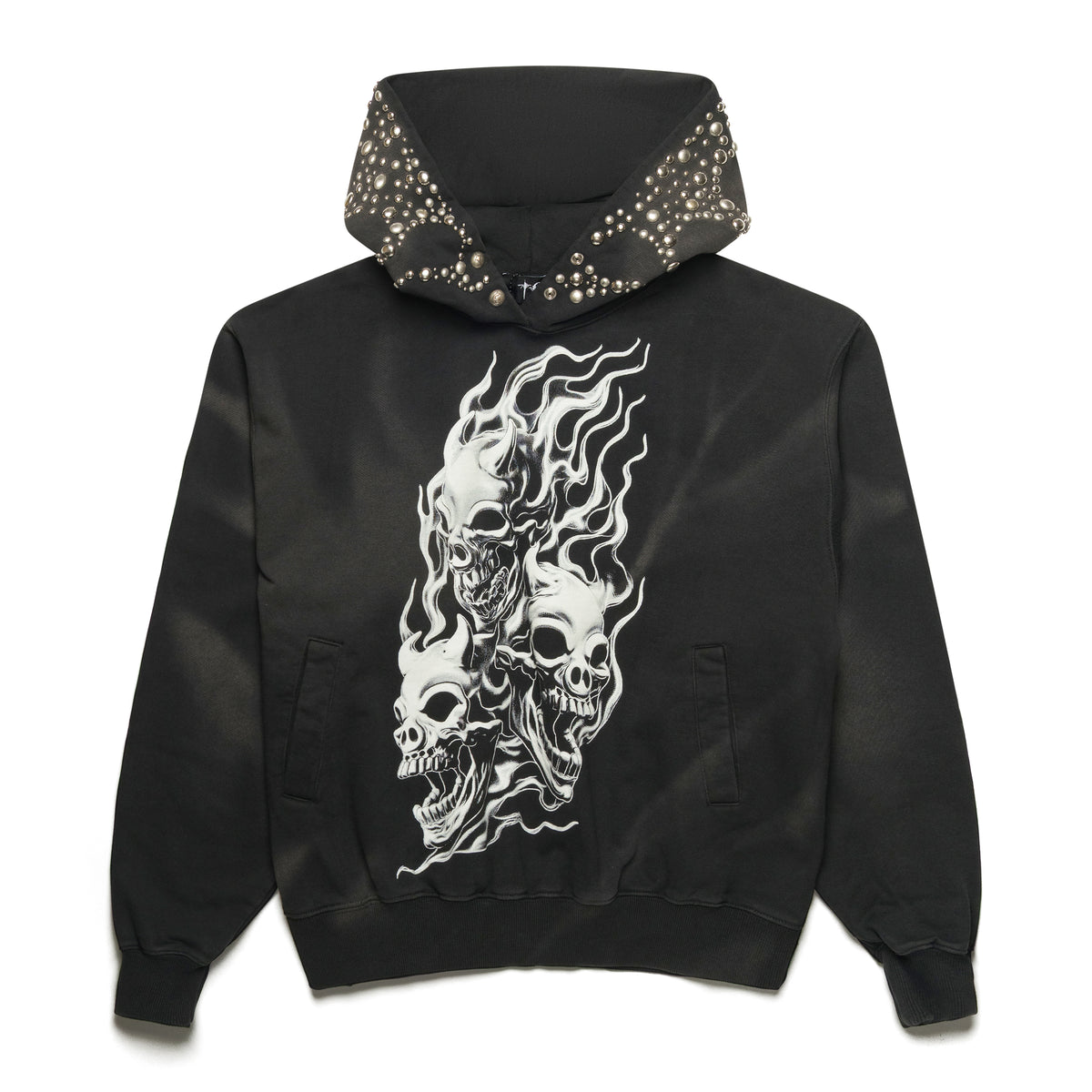 Thug Club Hotheaded Riding Skull Hoodie Black