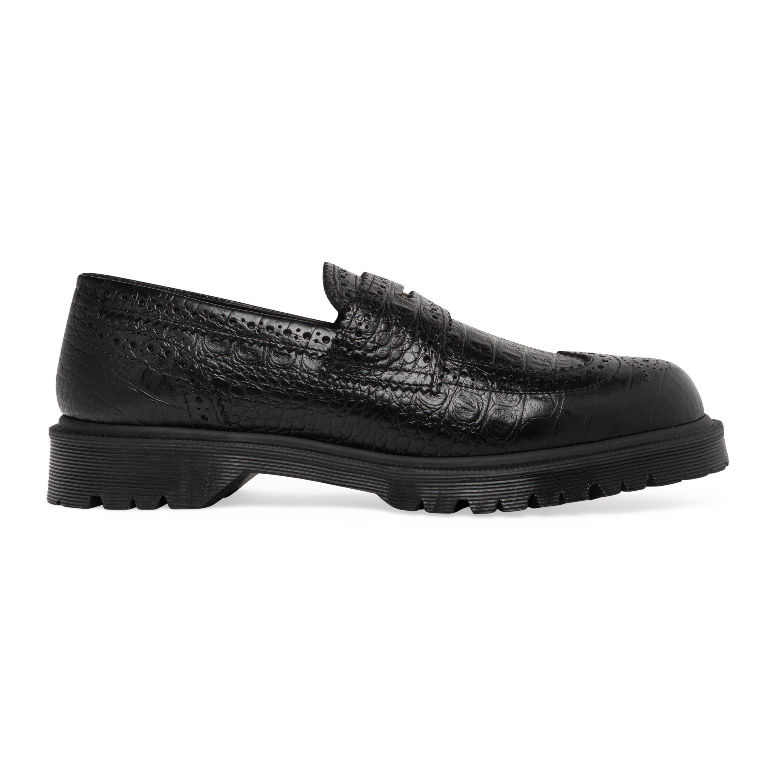 Dr. Martens Croc Emboss 3989 Loafer Black Analine