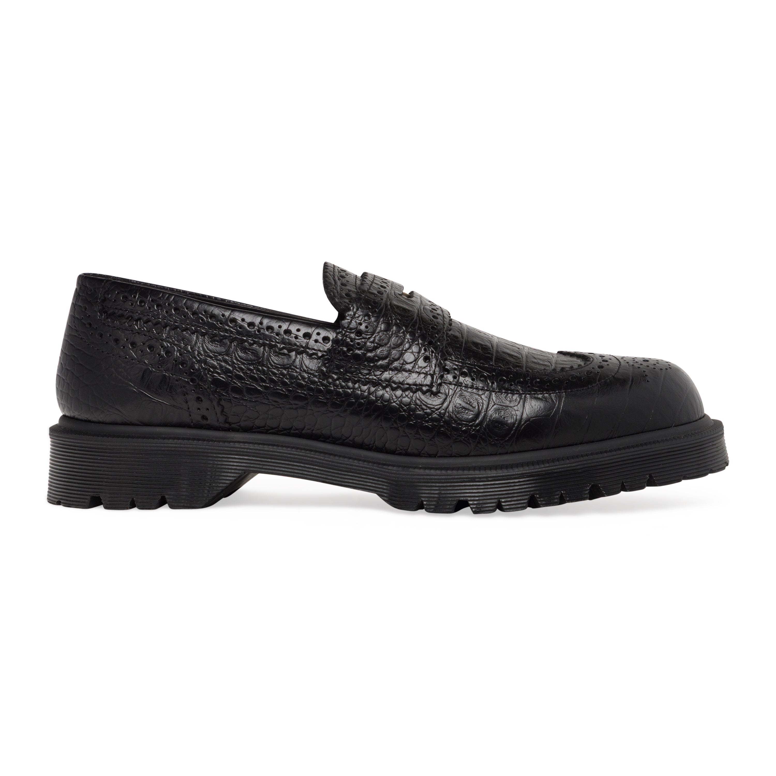 Dr. Martens Croc Emboss 3989 Loafer Black Analine