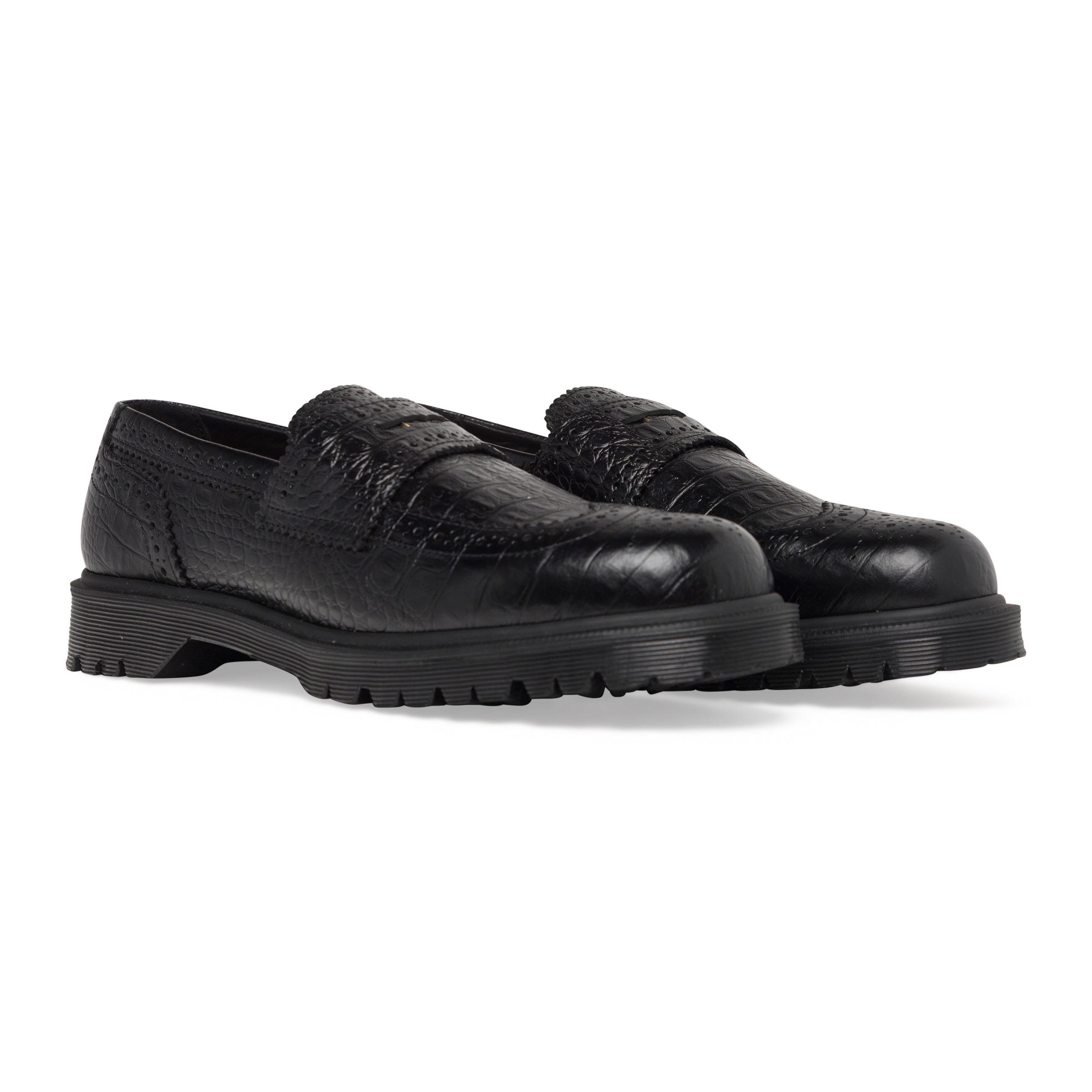 Dr. Martens Croc Emboss 3989 Loafer Black Analine