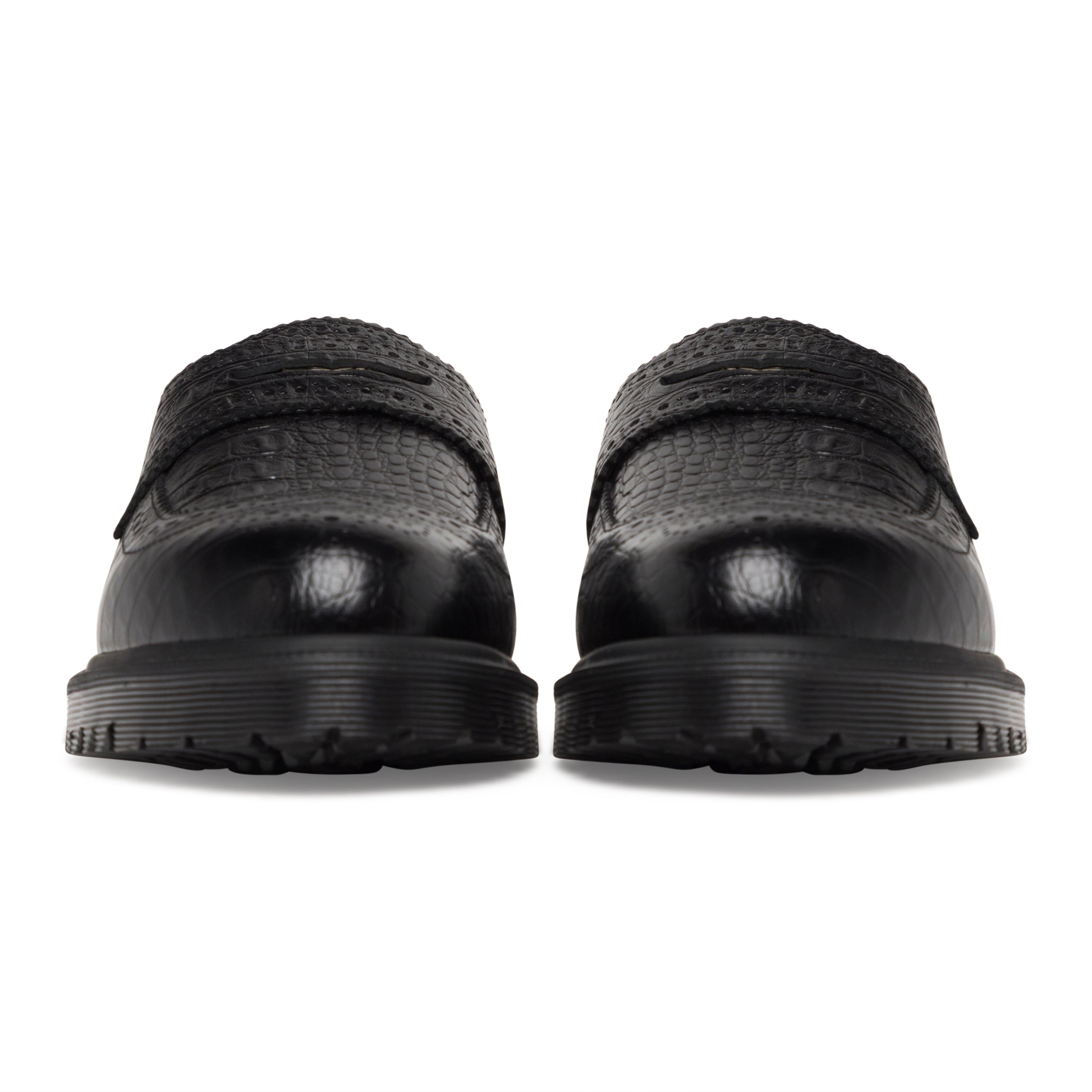Dr. Martens Croc Emboss 3989 Loafer Black Analine