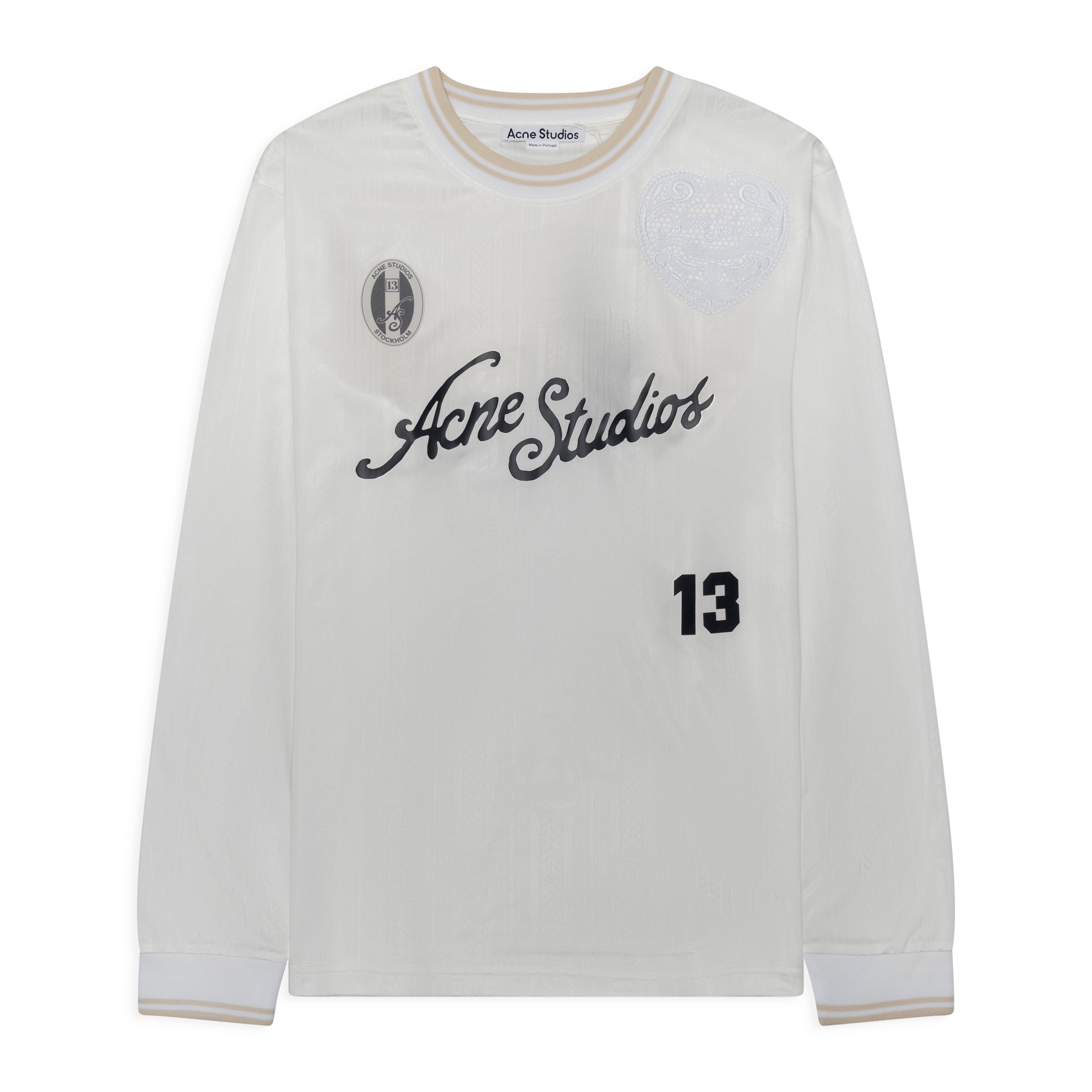 Acne Studios Logo Sports Long Sleeve Jersey White