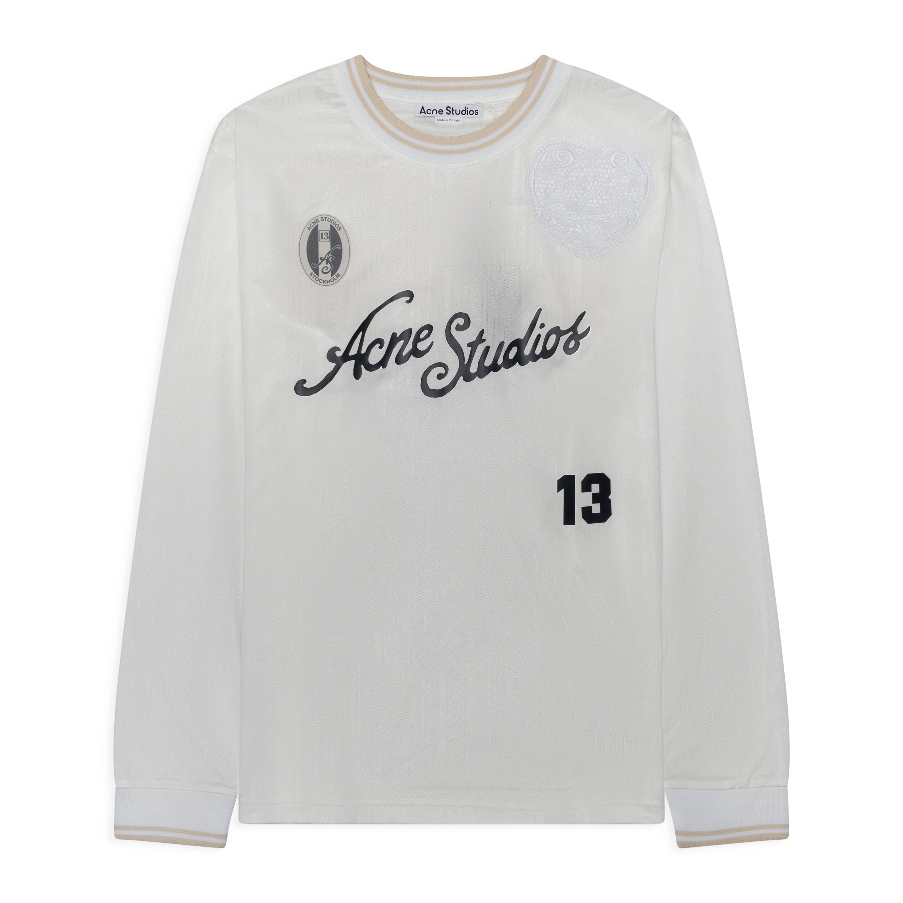Acne Studios Logo Sports Long Sleeve Jersey White