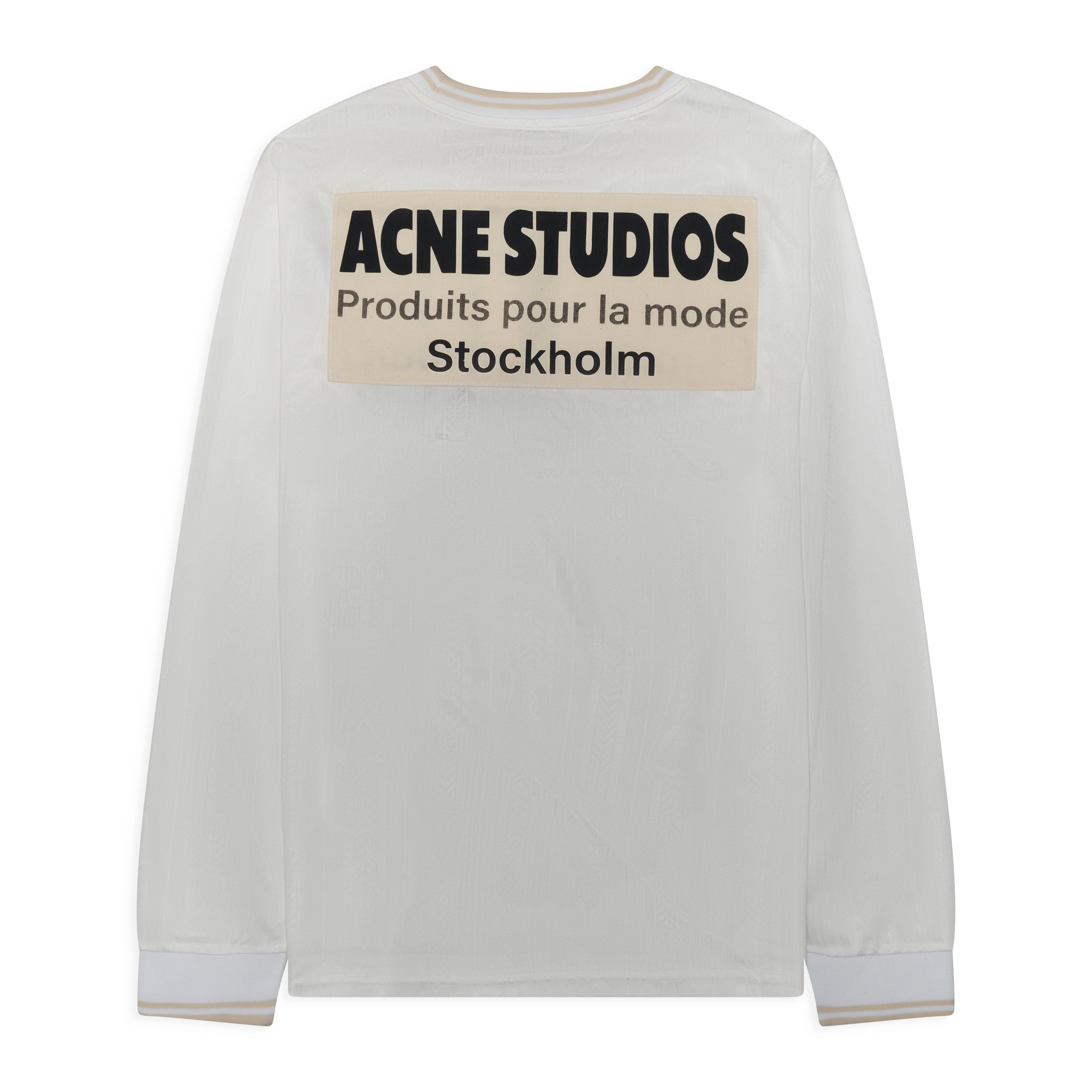 Acne Studios ロゴ ロングスリーブ Tシャツ ホワイト Acne Studios Logo Sports Long Sleeve Jersey White – ESSXNYC