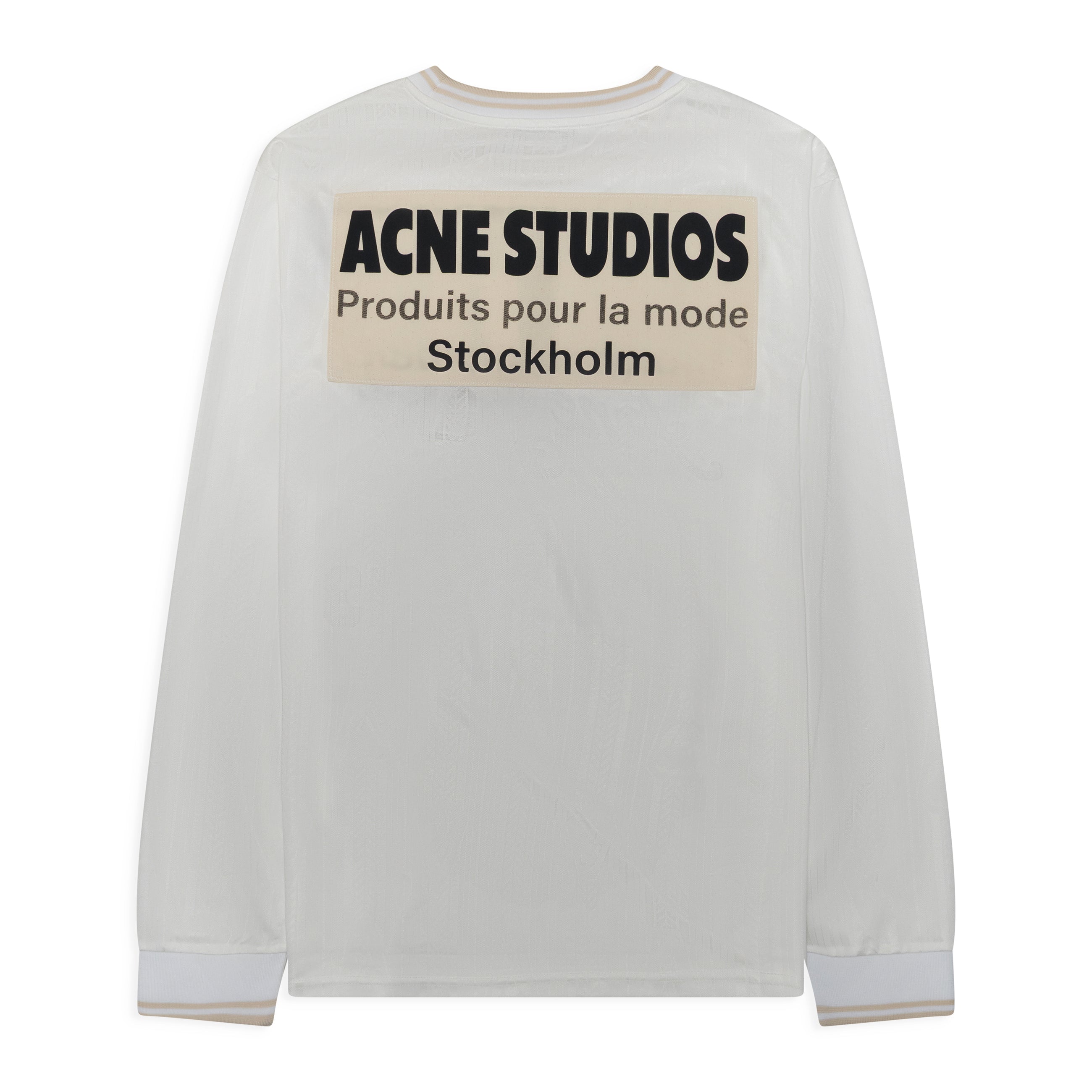 Acne Studios Logo Sports Long Sleeve Jersey White