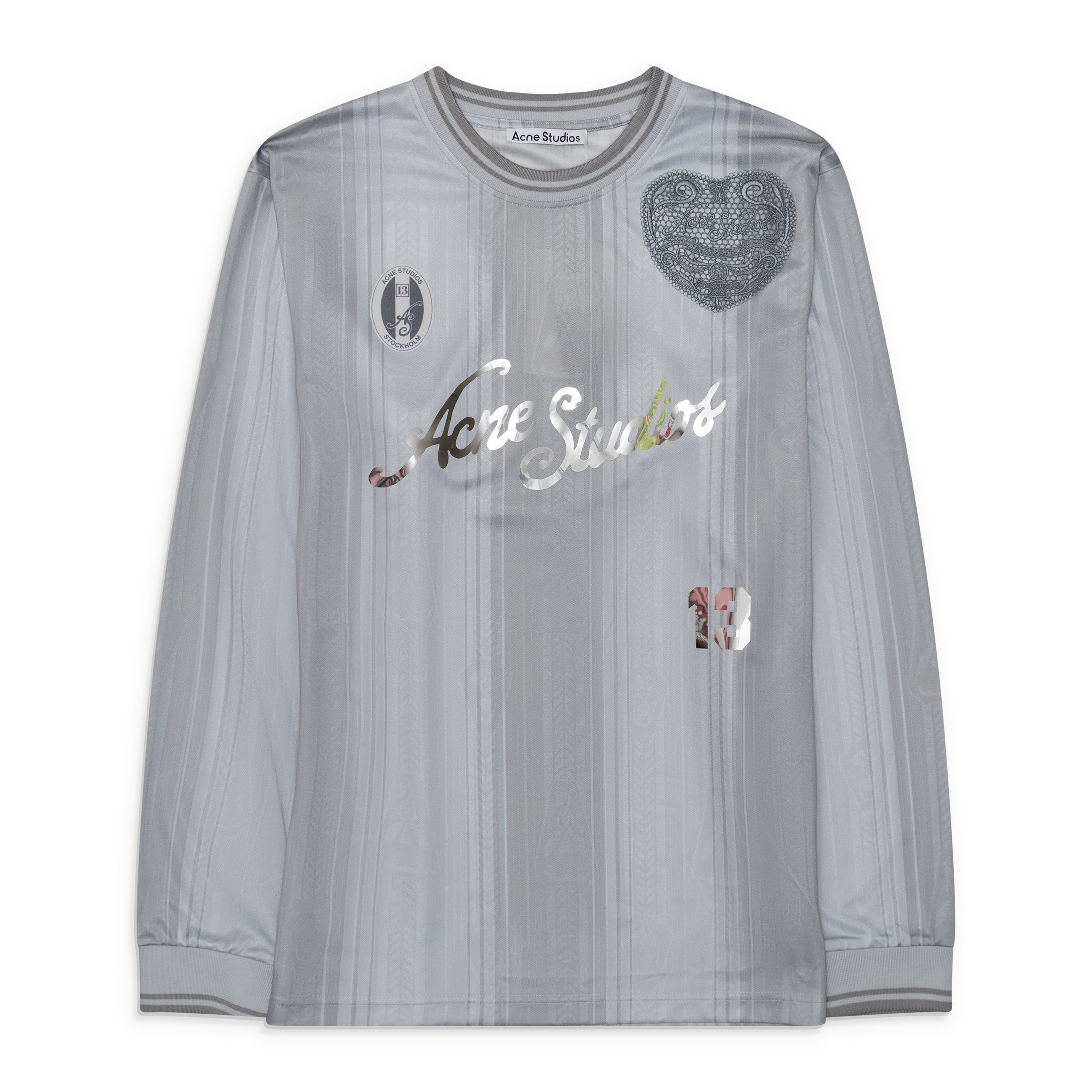 Acne Studios Logo Sports Long Sleeve Jersey Grey