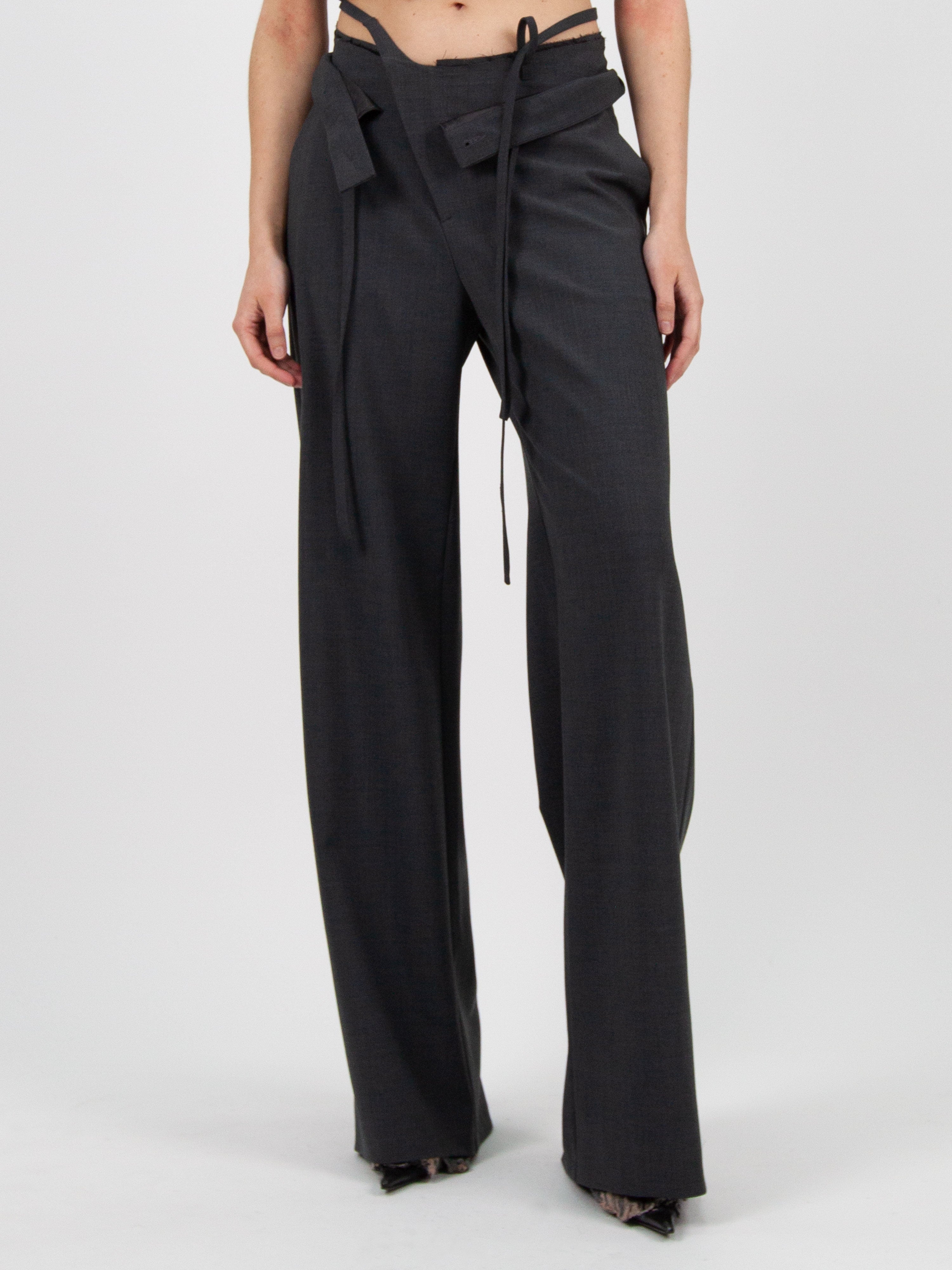 OTTOLINGER Double Fold Suit Trousers Anthracite