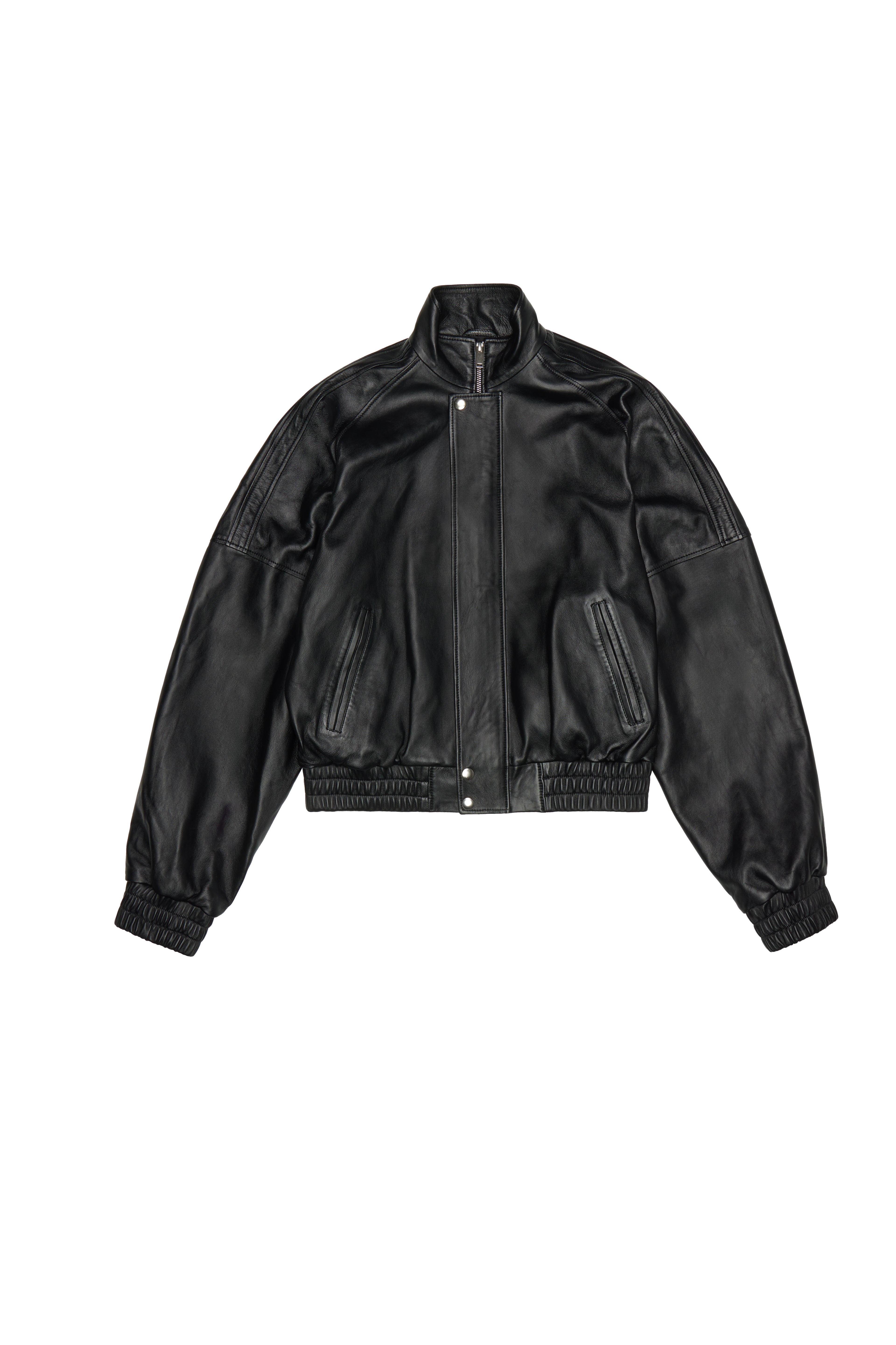 Luu Dan Blouson Leather Jacket Black 12304