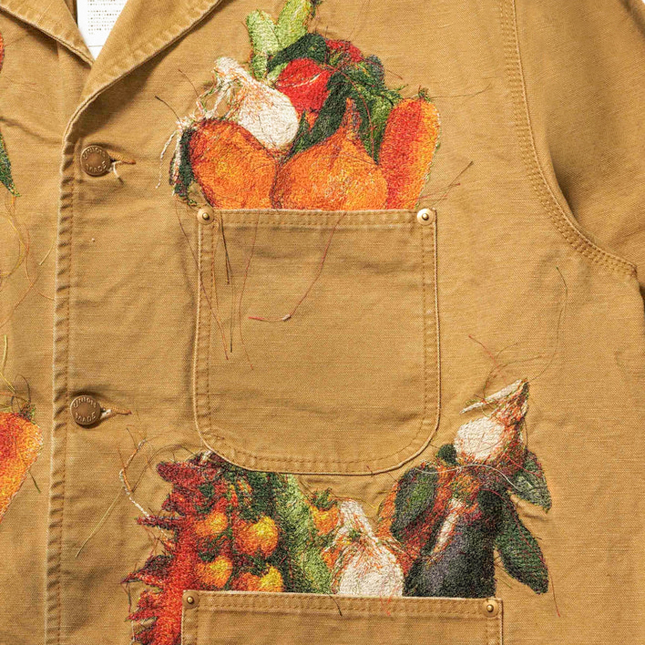 Doublet Vegetable Embroidery Work Jacket Beige