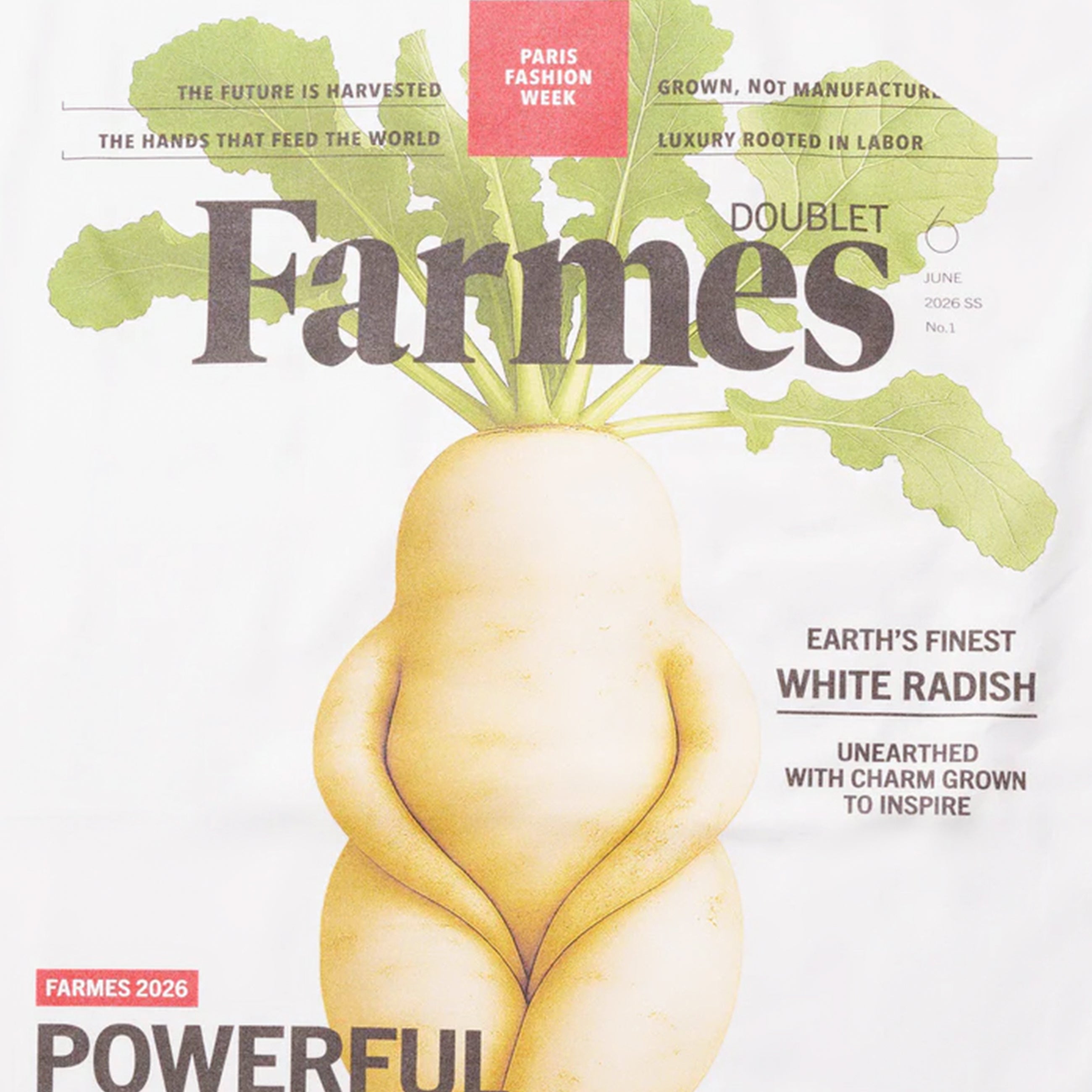 Doublet Farmes Magazine Cover T-Shirt White