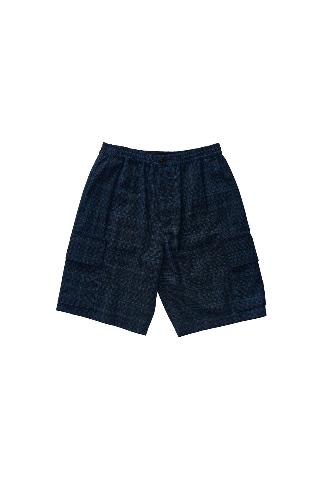Marni Drawstring Plaid Cargo Short Blue