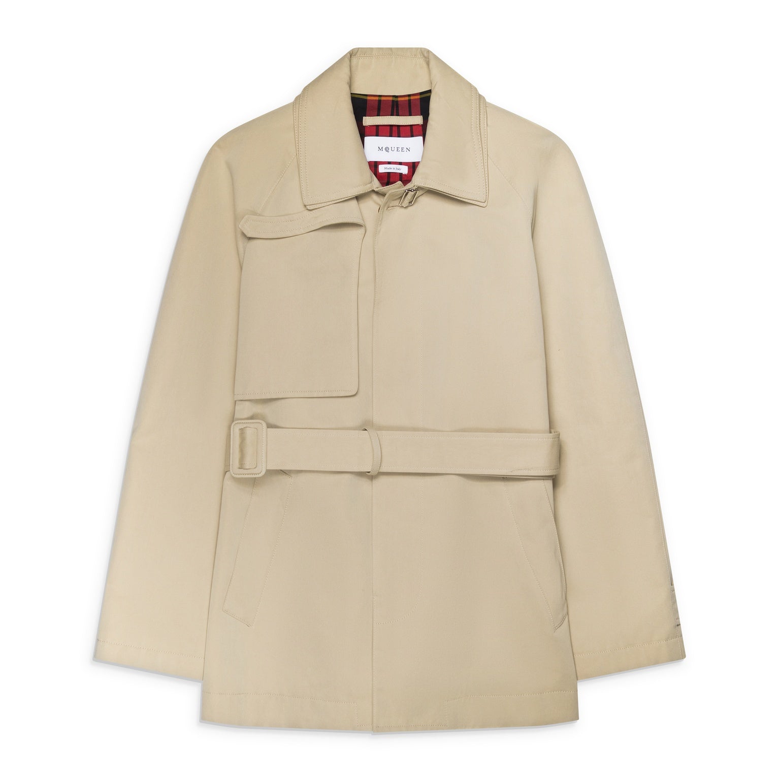 McQueen Belted Jacket Pale Beige