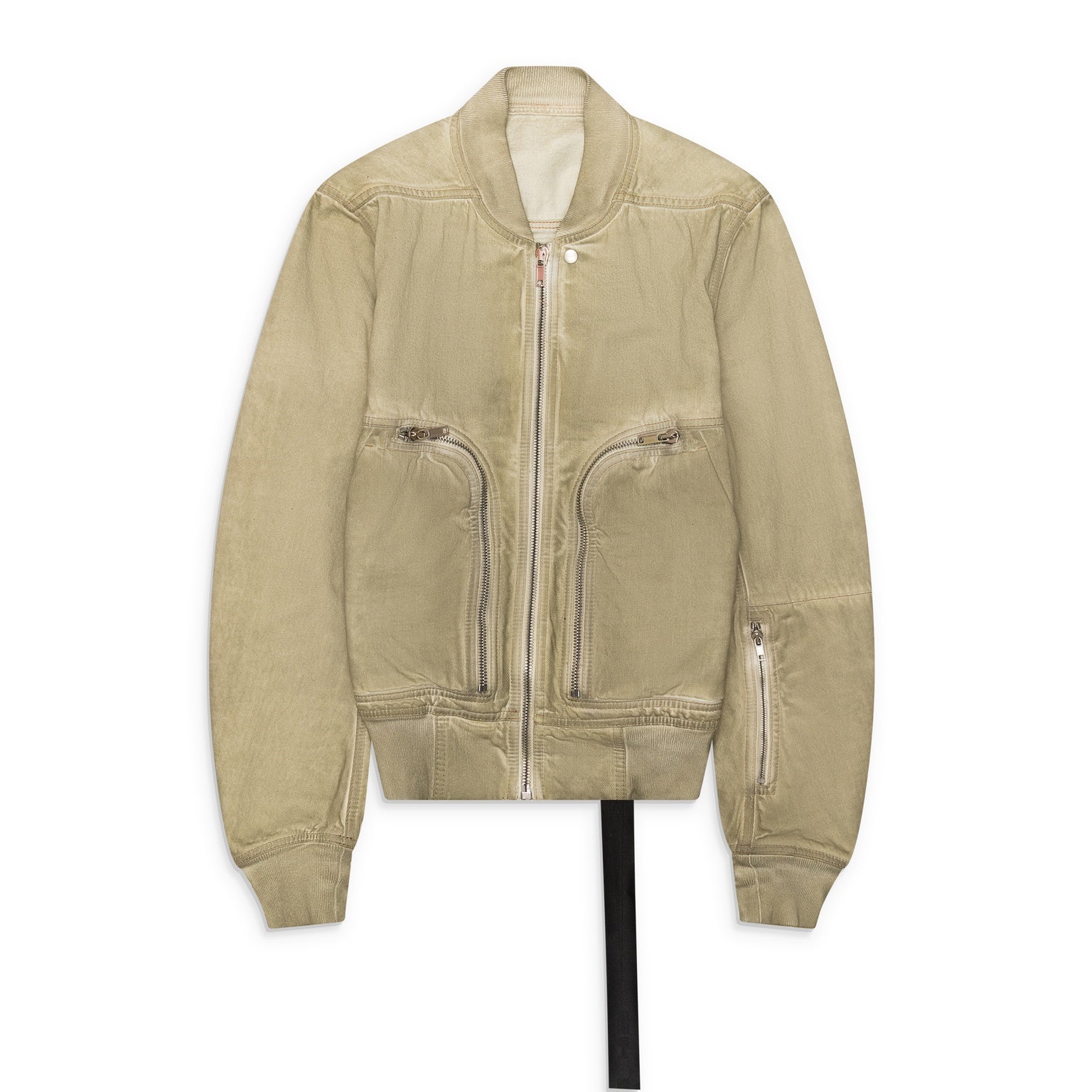Rick Owens DRKSHDW Bauhaus Flight Denim Bomber Beige
