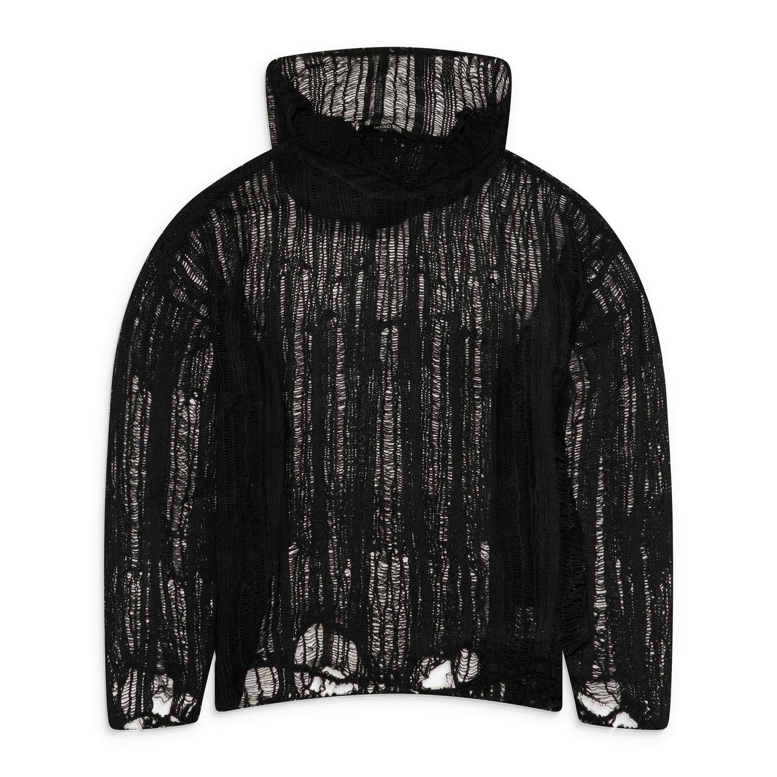 Troubled Waters Spide Knit Hoodie Black
