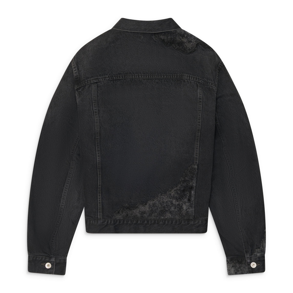 Doublet Smoke Embroidery Denim Jacket Black