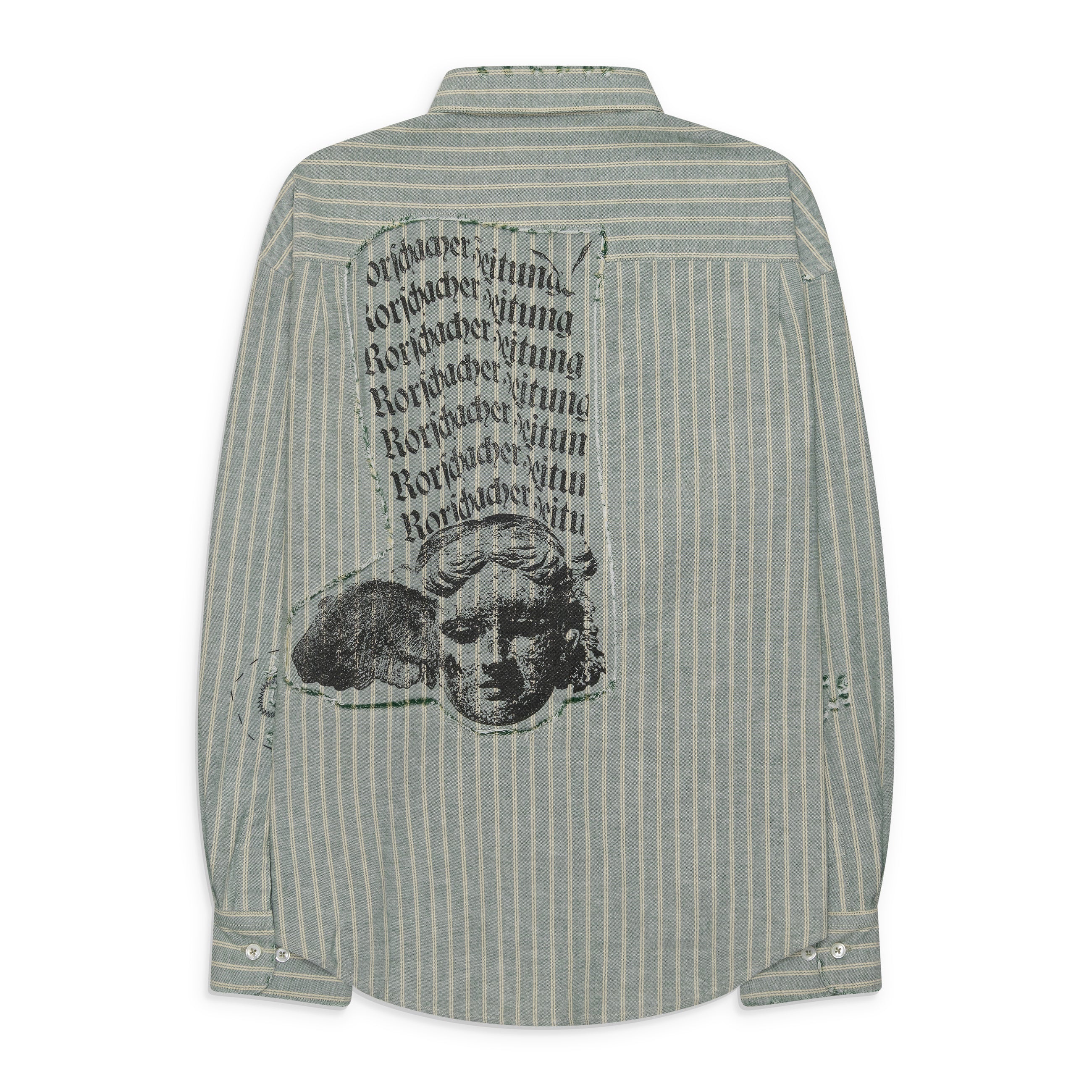 Enfants Riches Deprimes Henri's Repaired Everyday Shirt (Mother With Child) Green