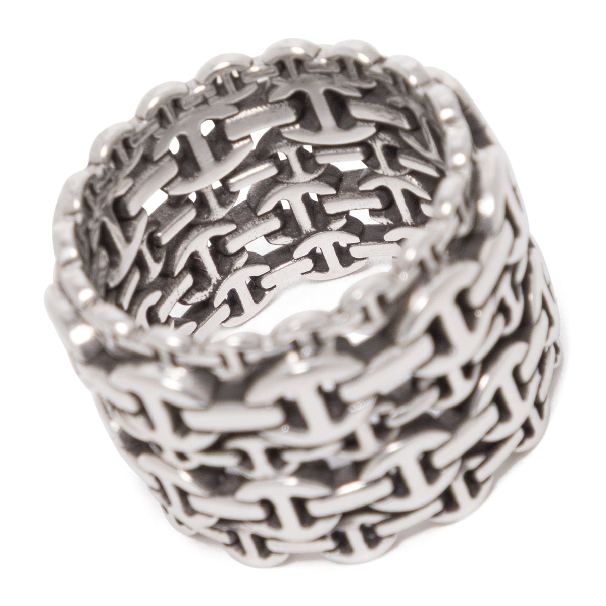 Hoorsenbuhs Damash Multi-Stacked Ring Silver