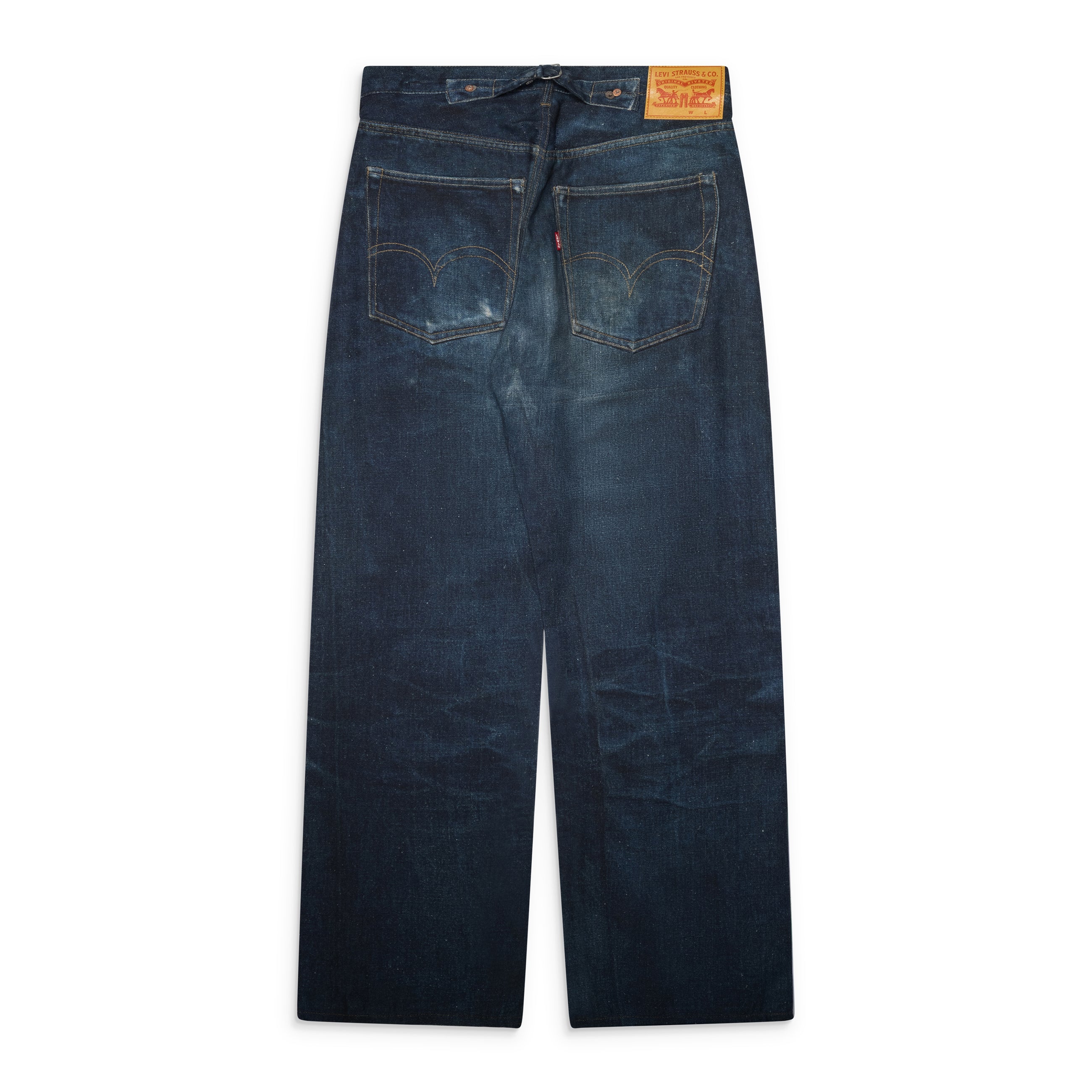 Junya Watanabe Man Printed Linen Trousers Blue