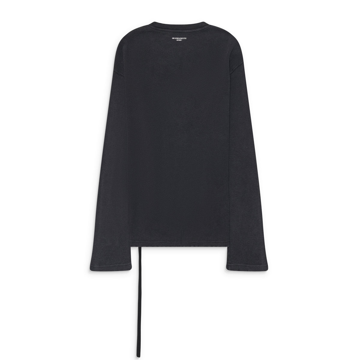 Ann Demeulemeester Emil Relax Fit Long Sleeve Boxy T-Shirt With "Academy" Print Black