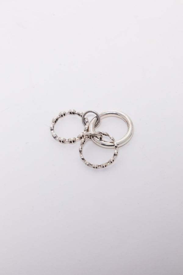 Hoorsenbuhs Dame Tri-Link Ring Silver