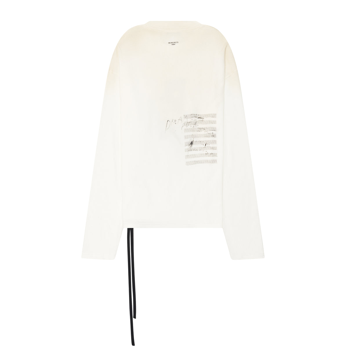 Ann Demeulemeester Emil Relax Fit Boxy T-Shirt With "The Night Whispers" Print White