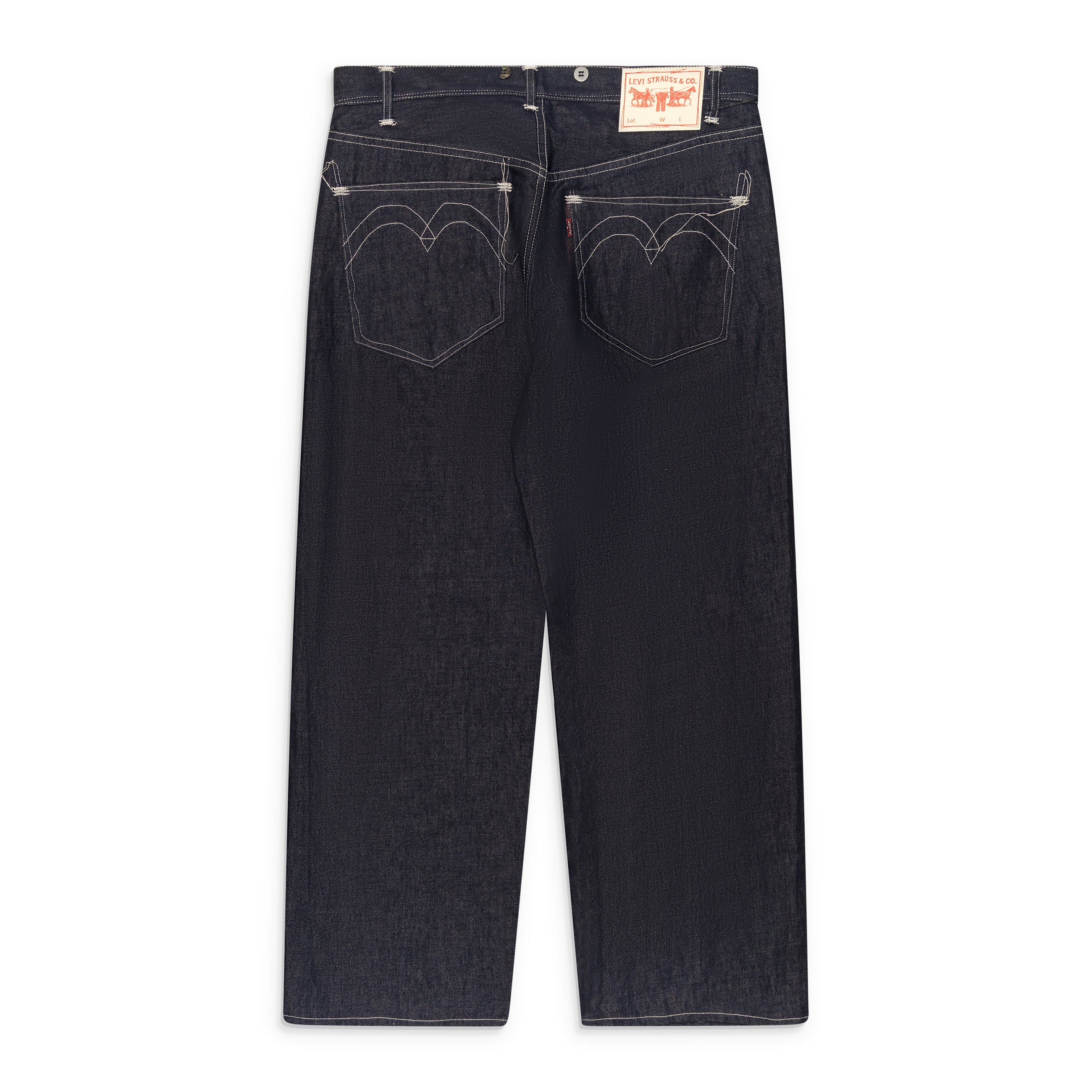 Junya Watanabe Man Linen Denim Trousers Blue