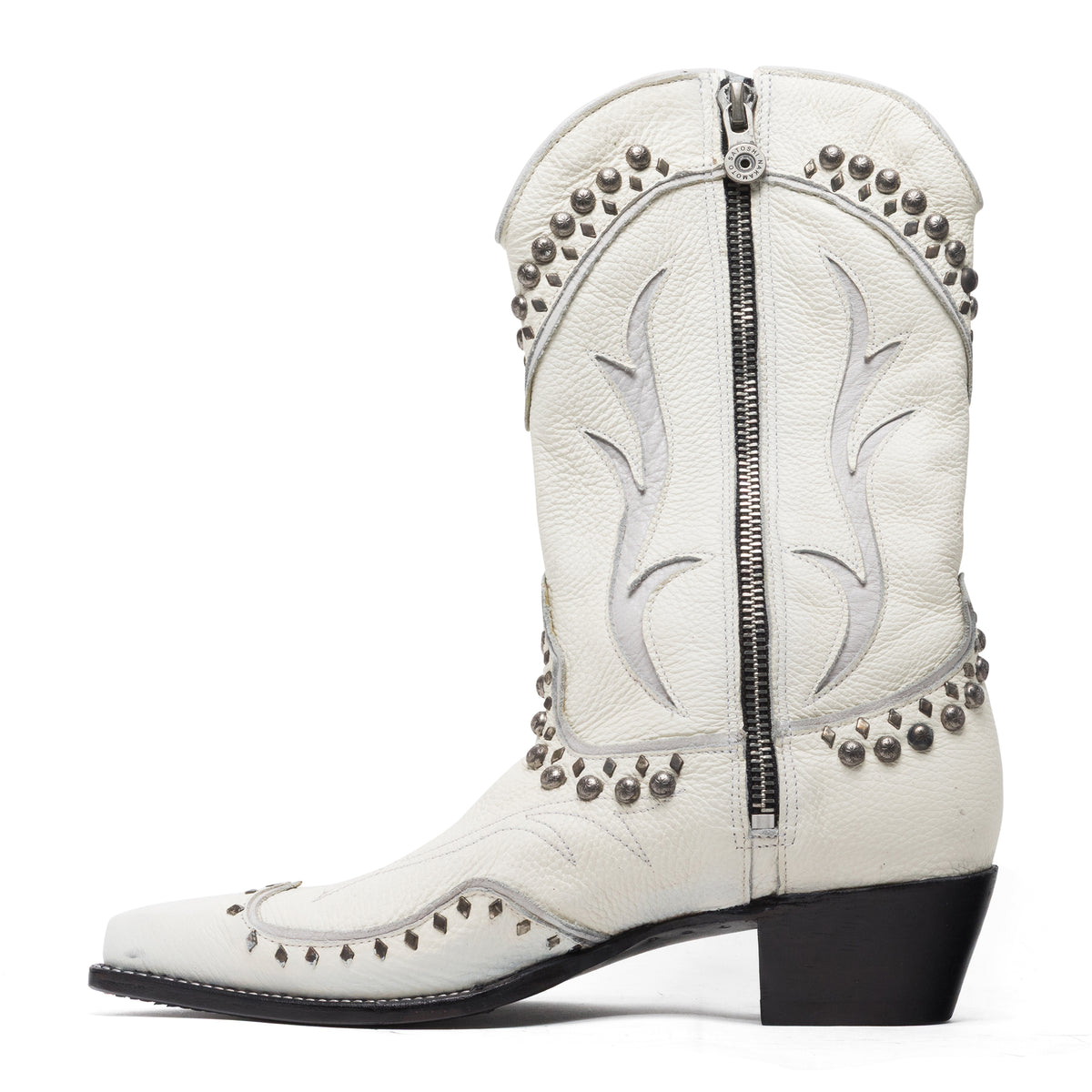 Satoshi Nakamoto Scar Tissue Cowboy Boot White