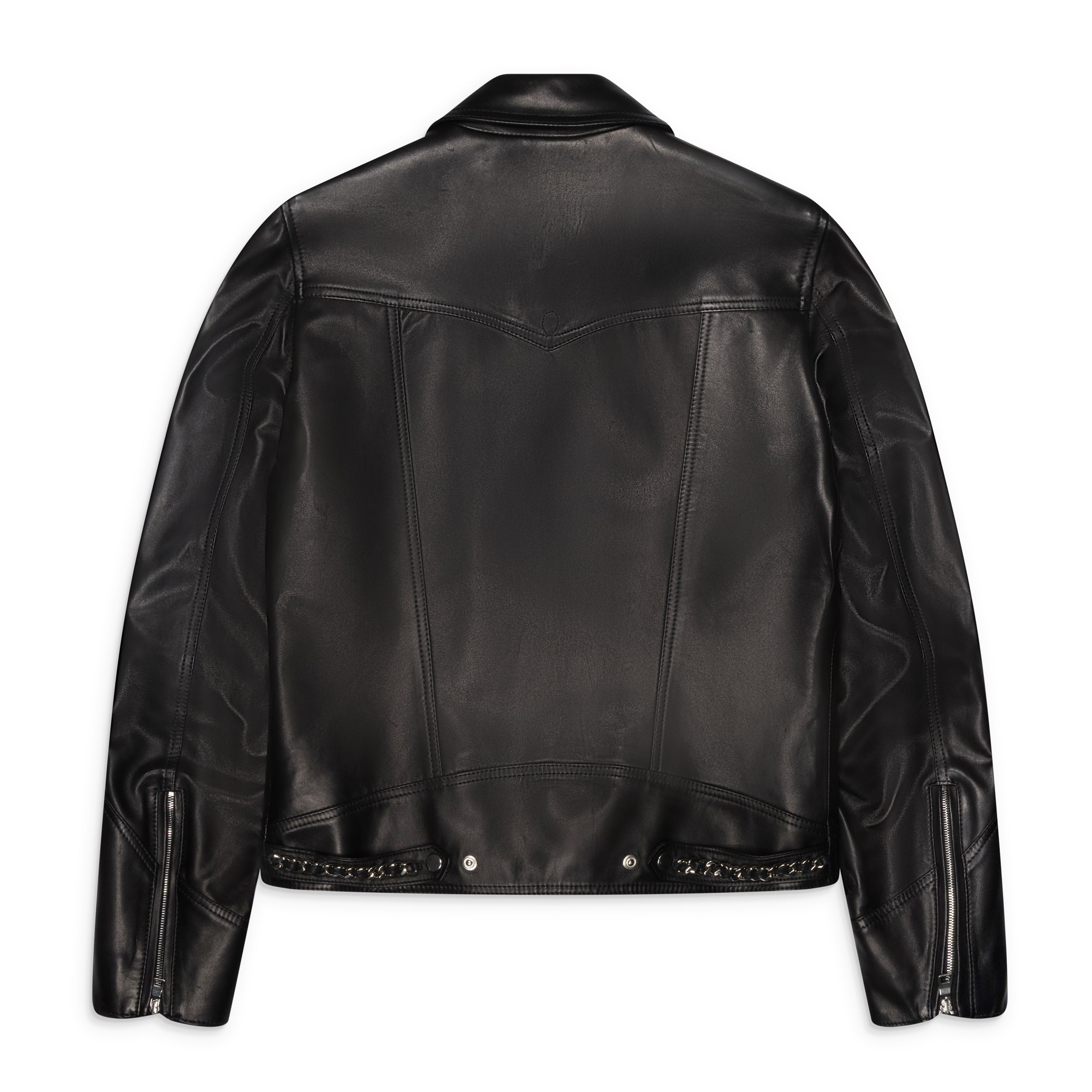 YOSSI CORP Black Made To Measure Custom Leather Jacket