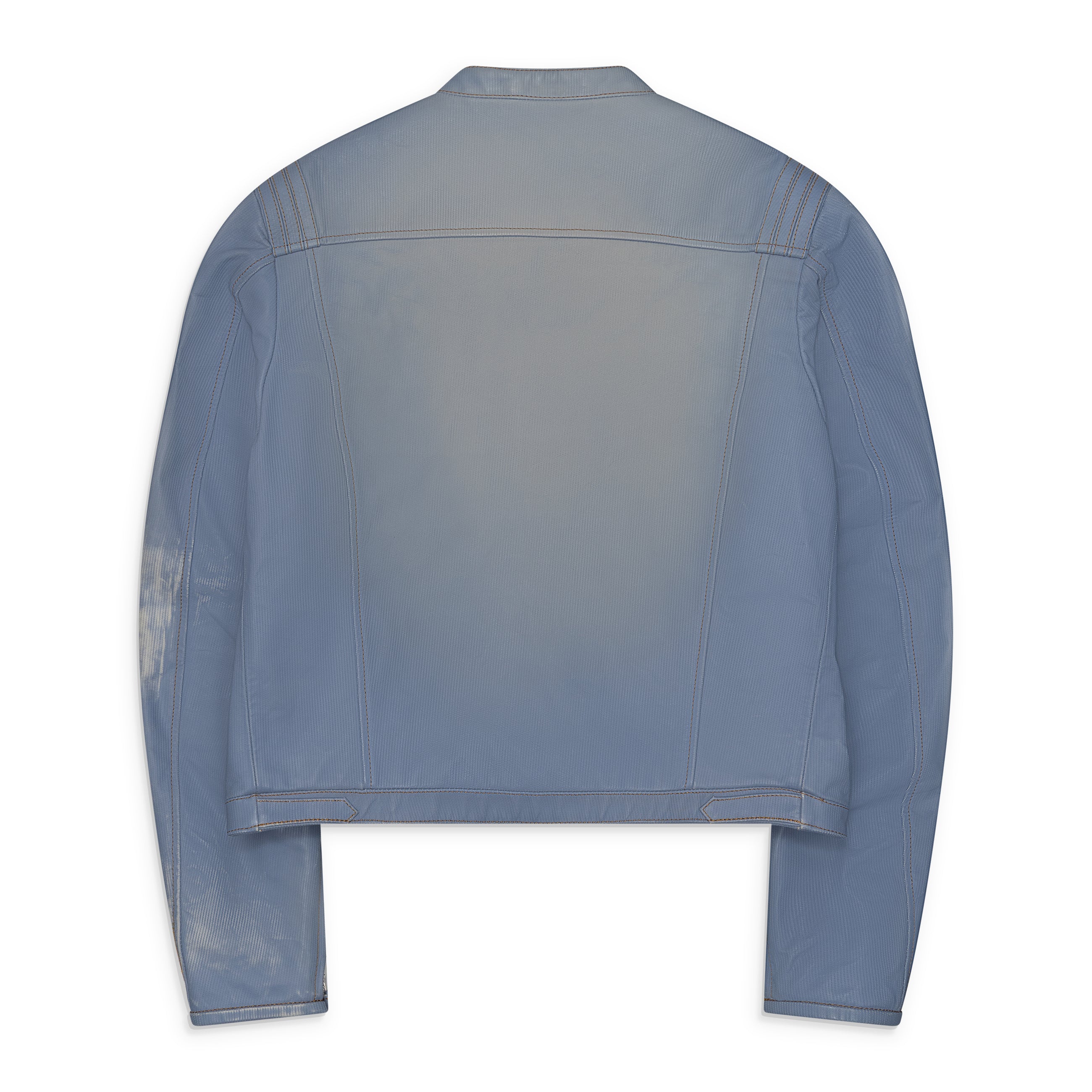 424 HB Race Jacket Leather Denim Effect Blue