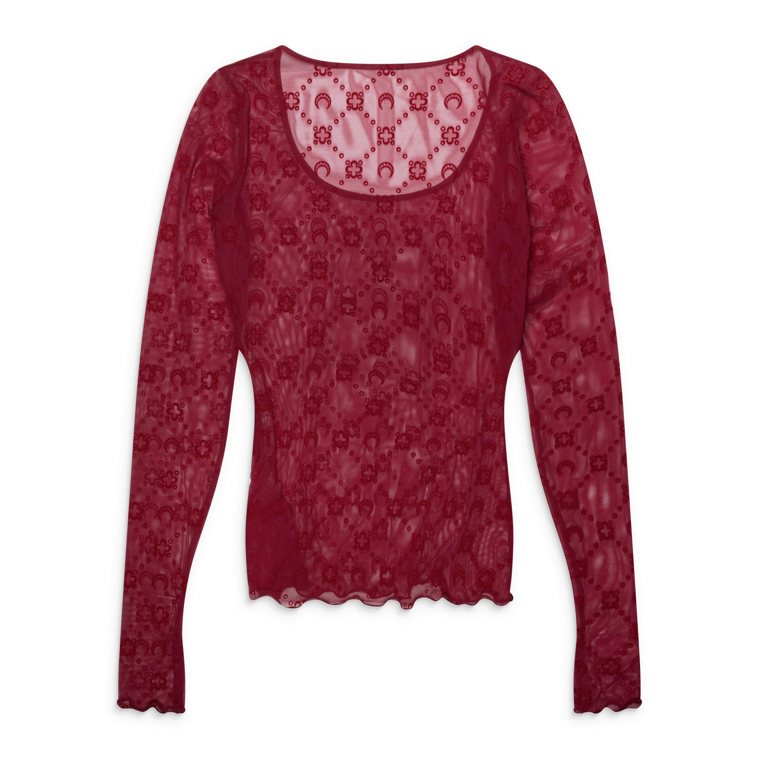 Marine Serre Moonogram Mesh Top Red