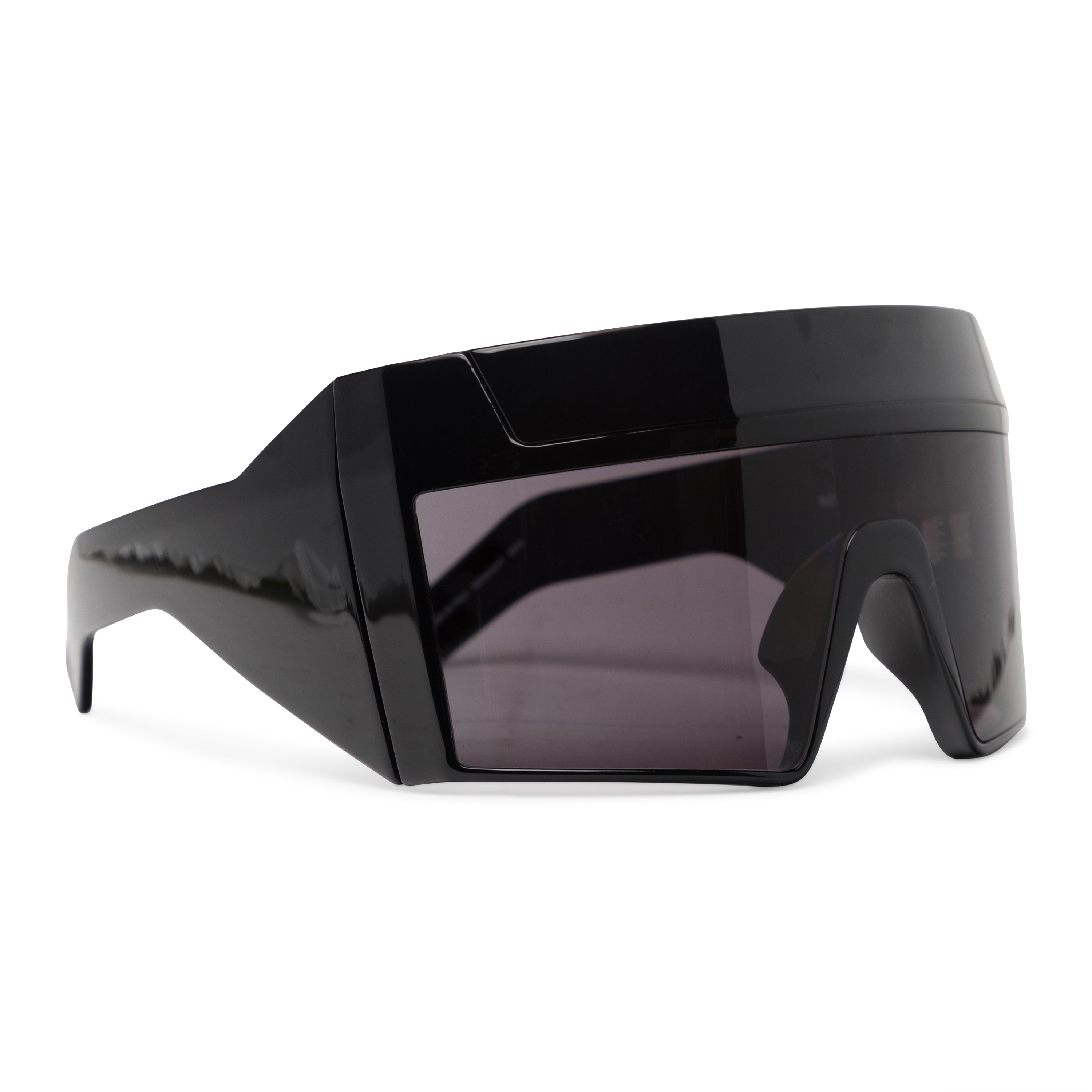 Rick Owens DRKSHDW Black Rev Shiny Sunglasses – ESSXNYC