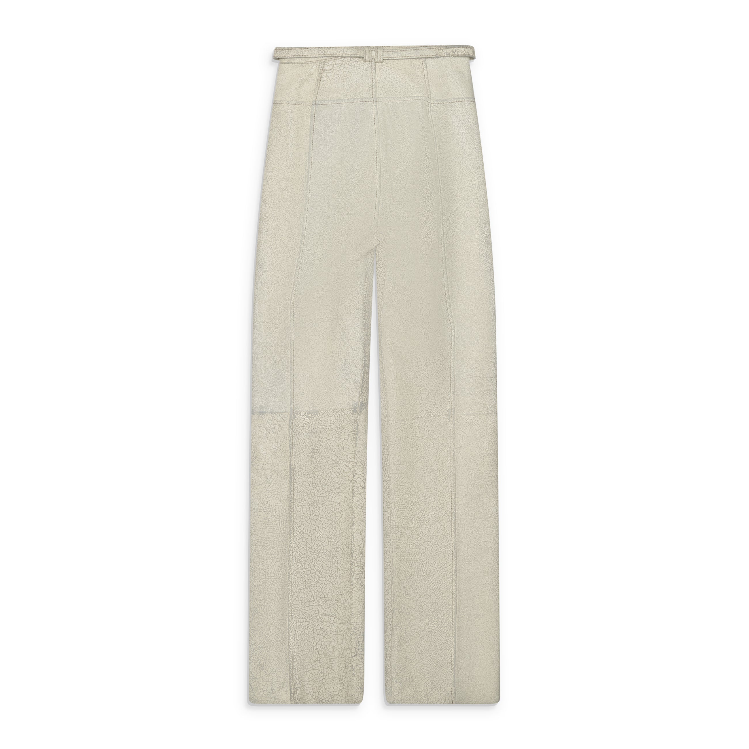 Diesel Treated Leather Pants White