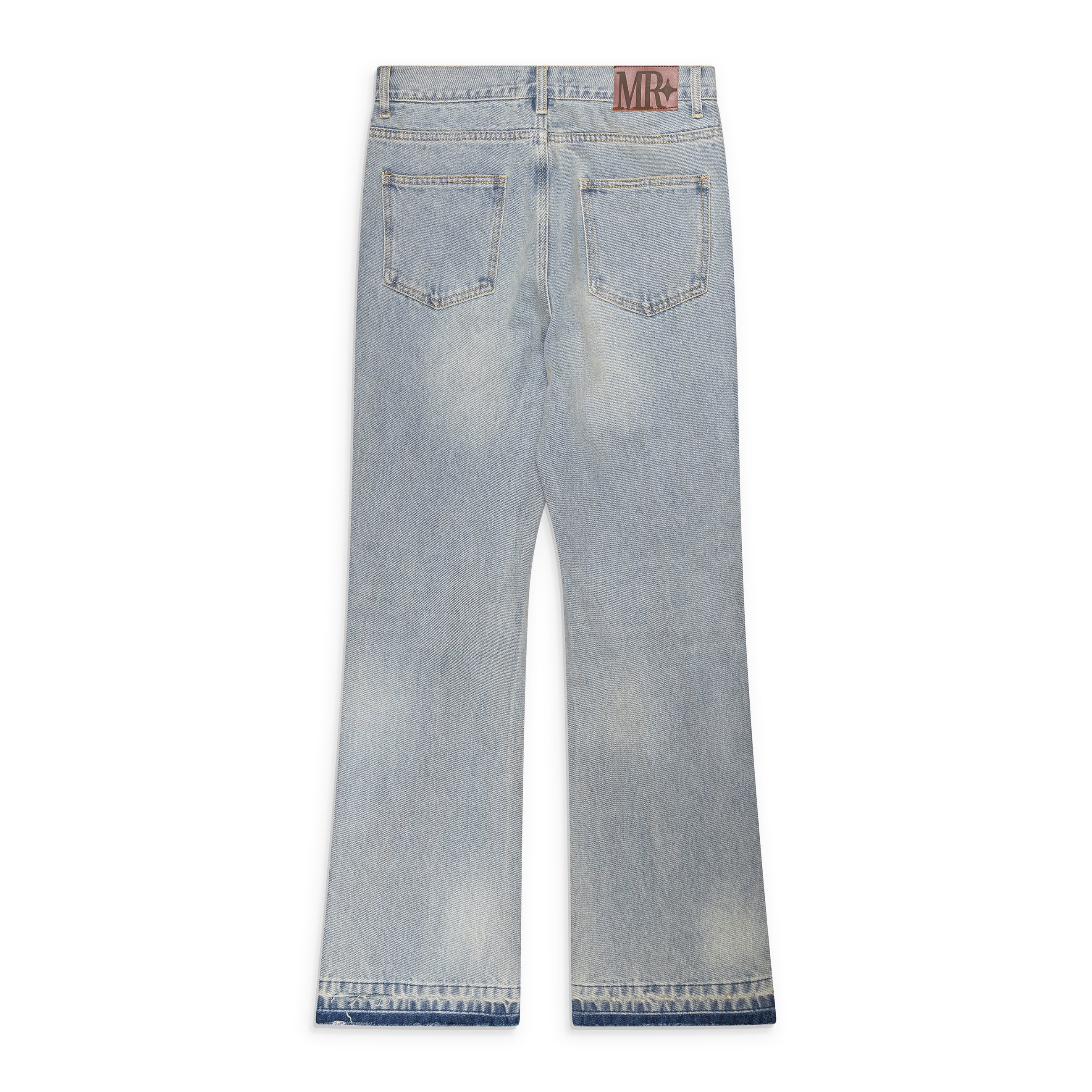 Midnight Rodeo Distressed Blue Denim Jeans Blue