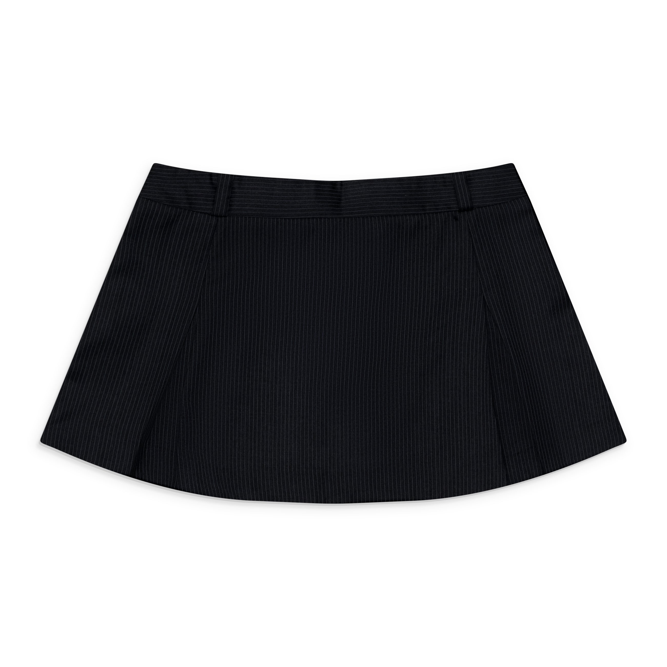 AWGE Pleated Mini Skirt Grey Pinstripe