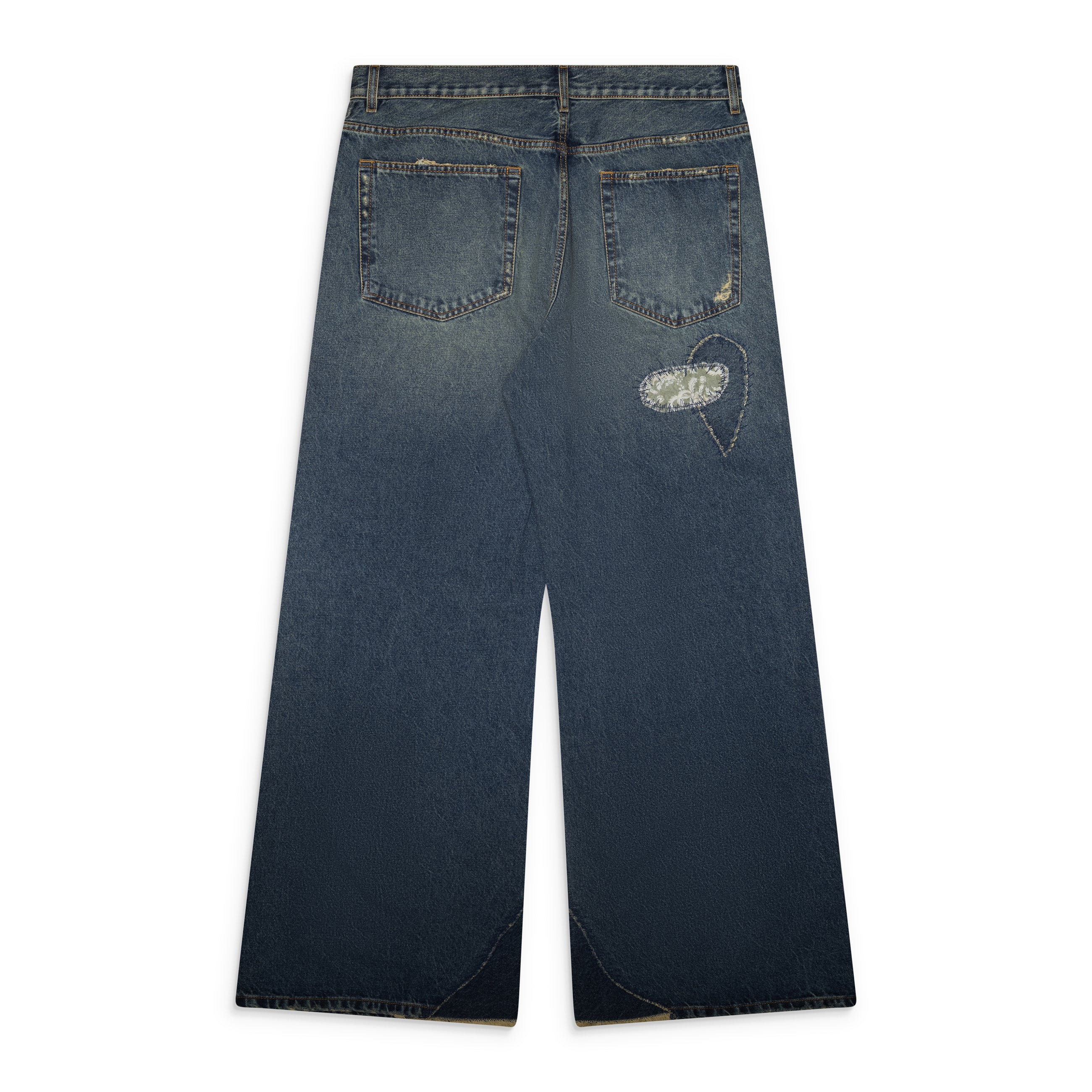 Ann Demeulemeester Blue 5-Pocket Relaxed Flared Trousers